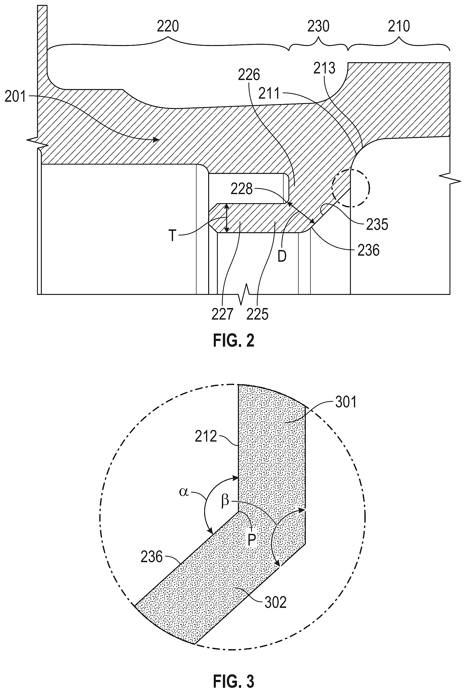Patent US12590547 Figure 2 – Split case with coatable transistion feature