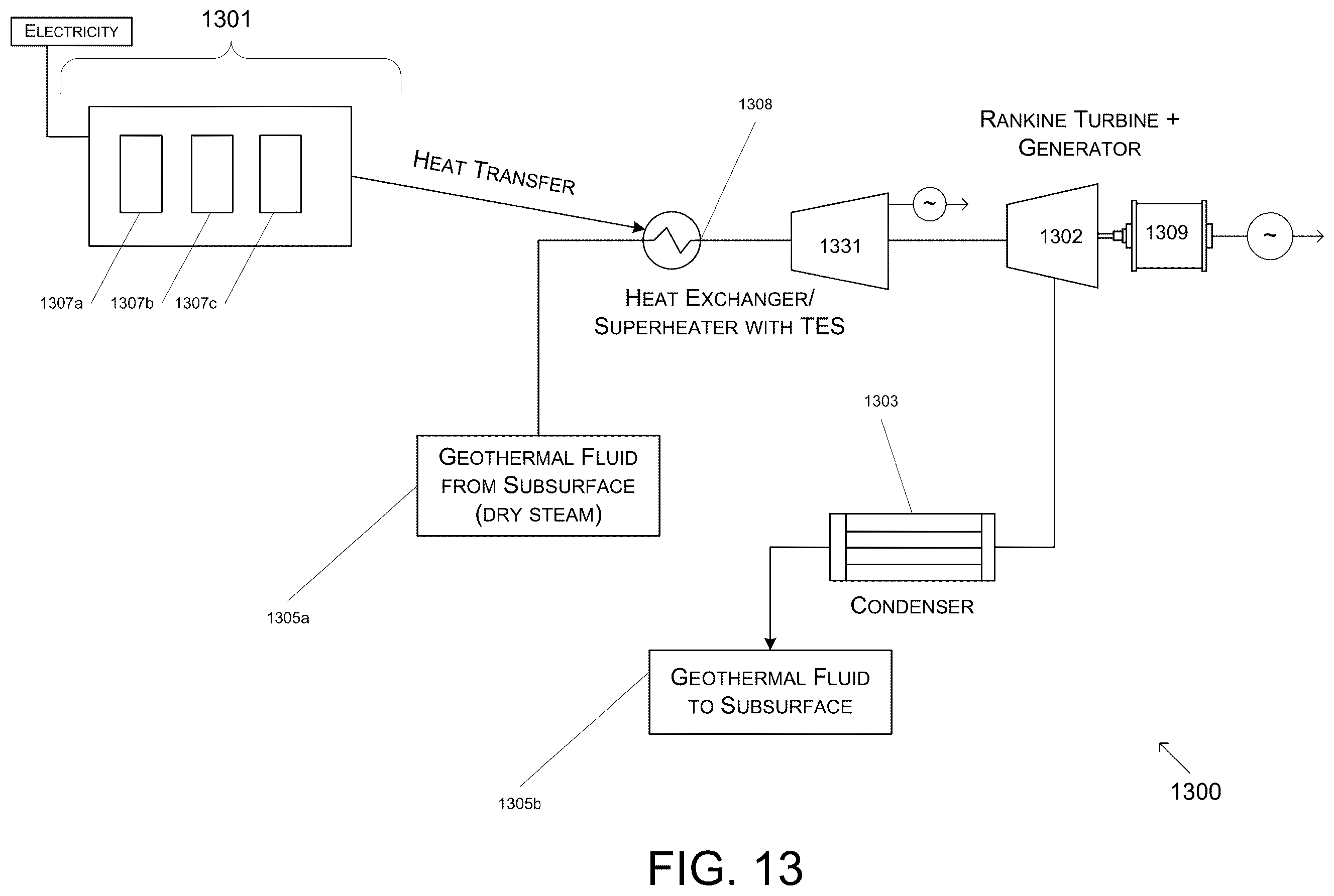 Patent US12590549 Figure 16 – Thermal energy storage system coupled with thermal power cycle systems