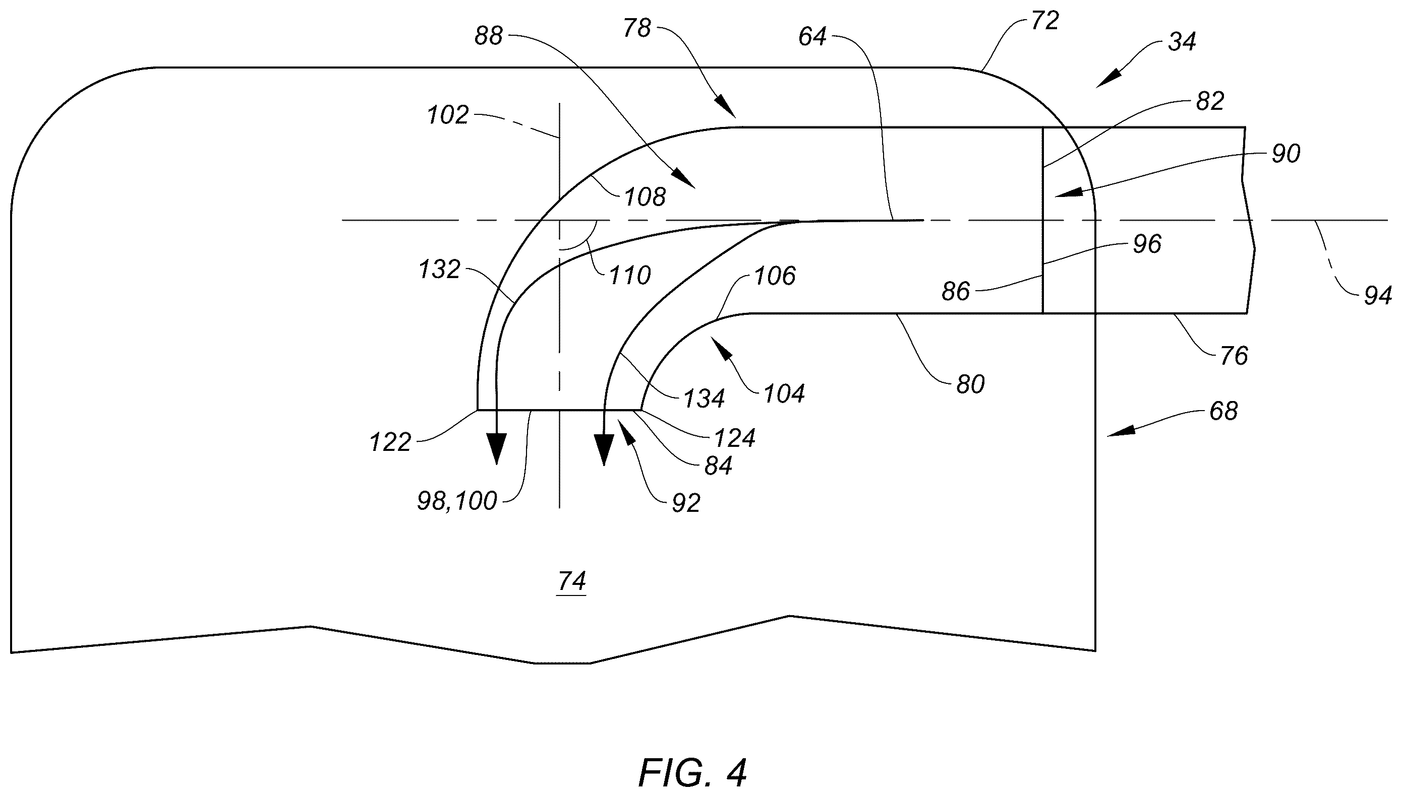 Patent US12590551 Figure 4 – Oil tank return for an aircraft engine oil system