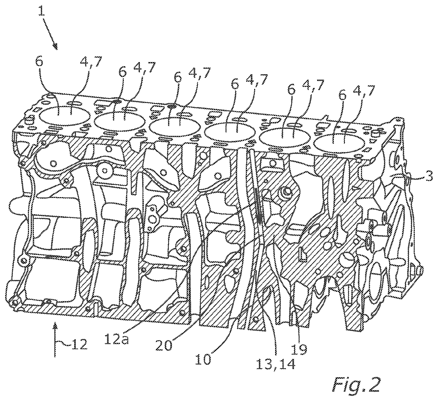Patent US12590553 Figure 2 – Internal combustion engine for a motor vehicle, motor vehicle, and method