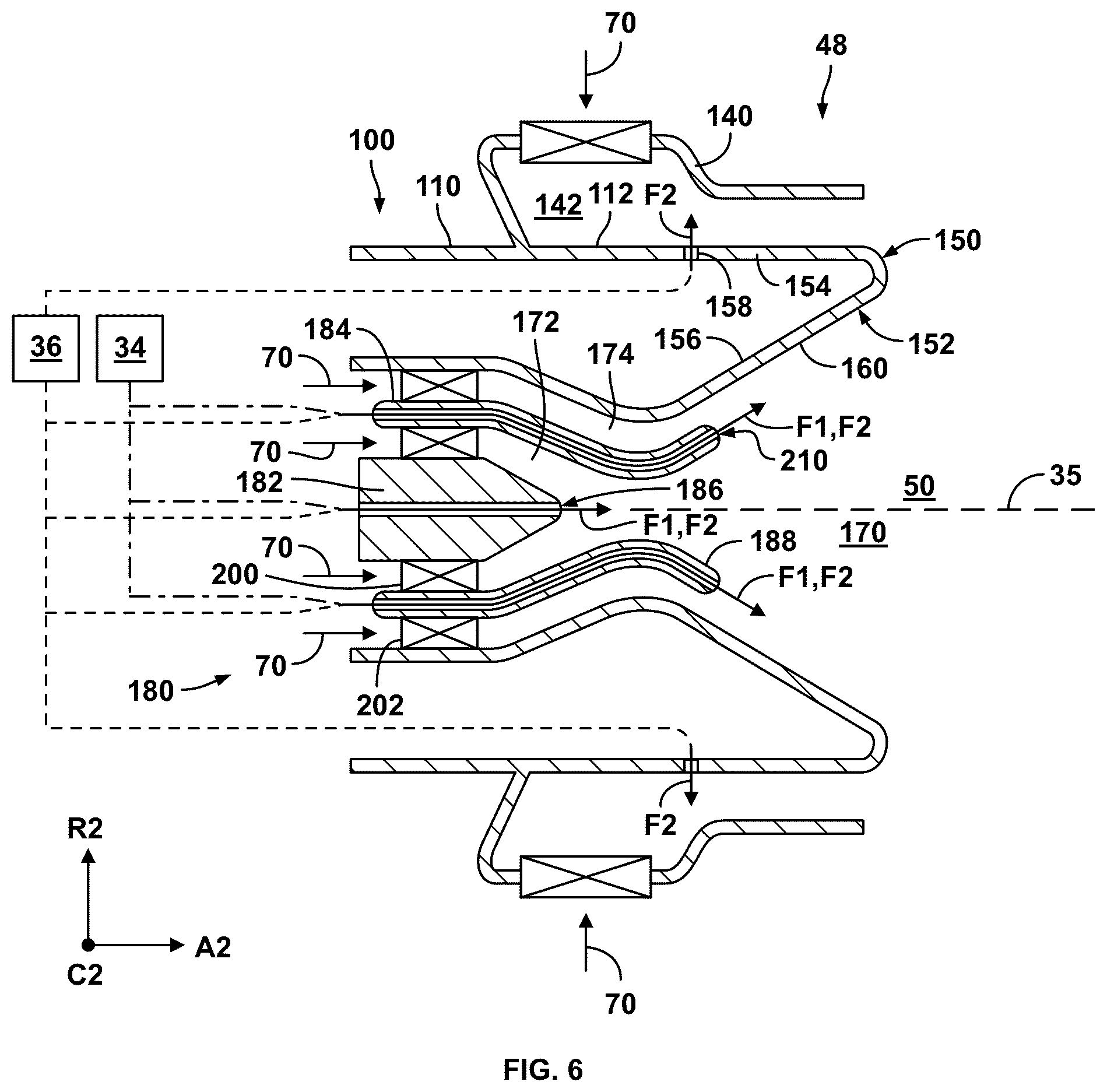 Patent US12590556 Figure 6 – Gas turbine engine, fuel nozzle assembly, and method