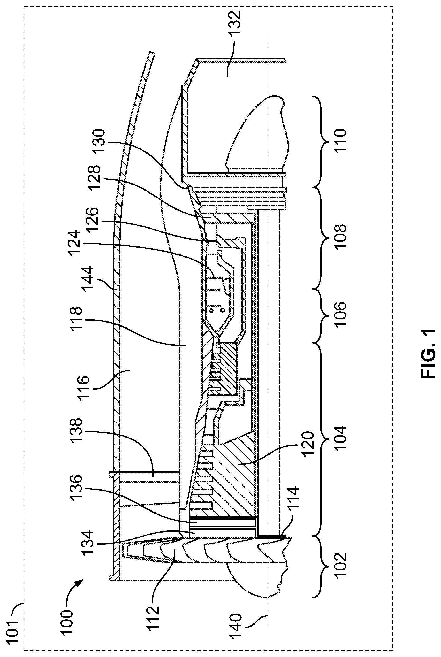 Patent US12590560 — Vane heating system and method — Figure 1