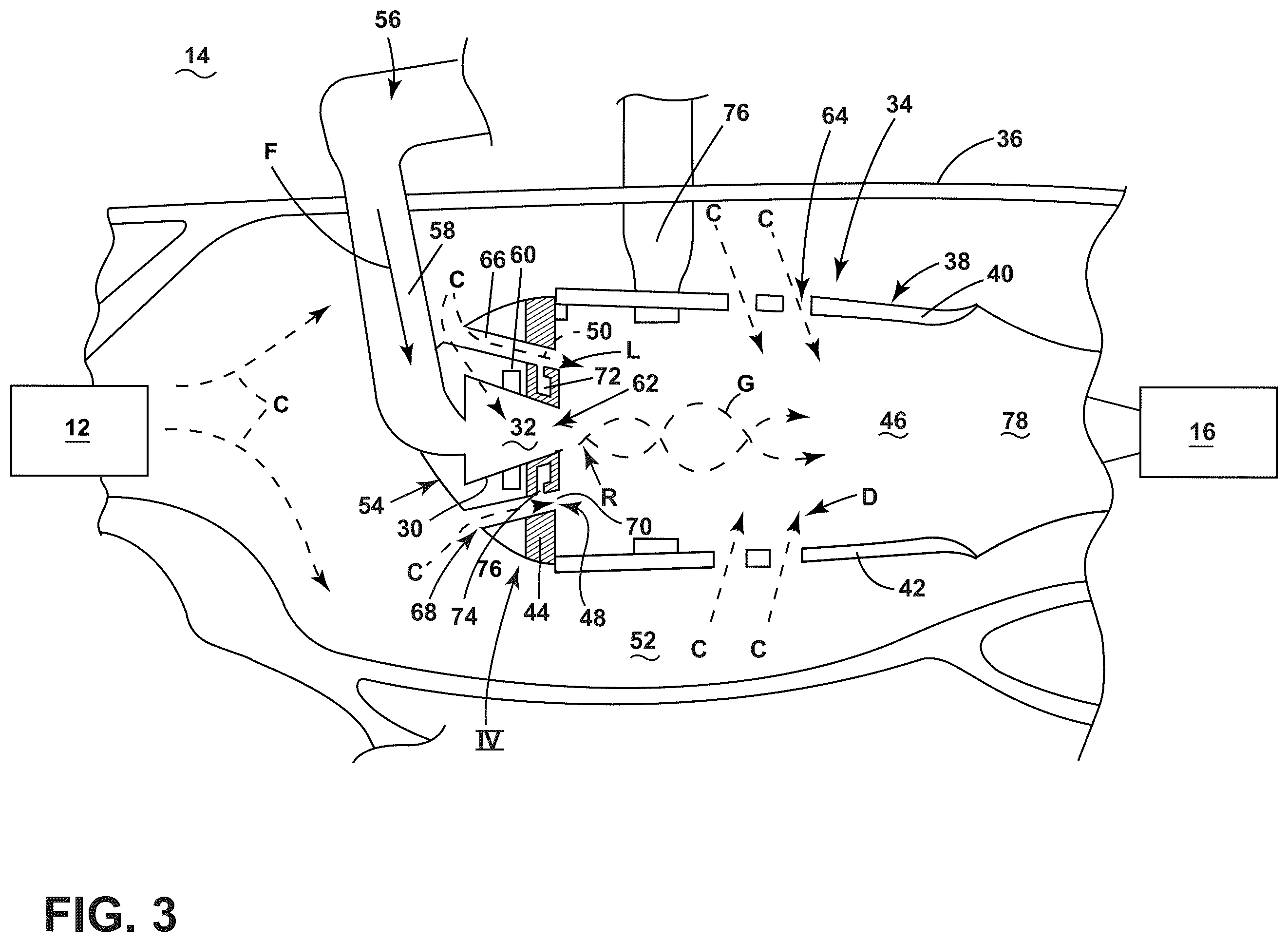 Patent US12590561 Figure 3 – Combustor with lean openings