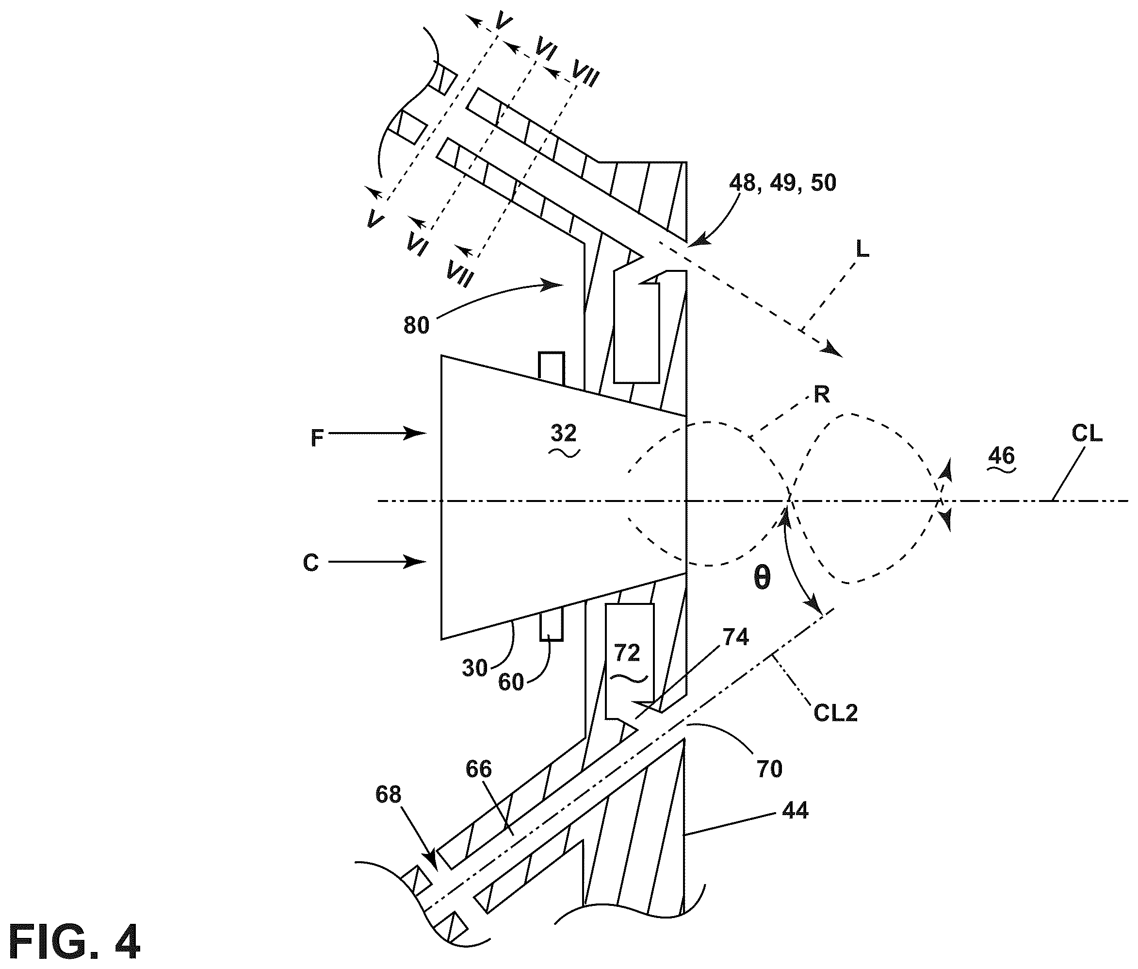 Patent US12590561 Figure 4 – Combustor with lean openings