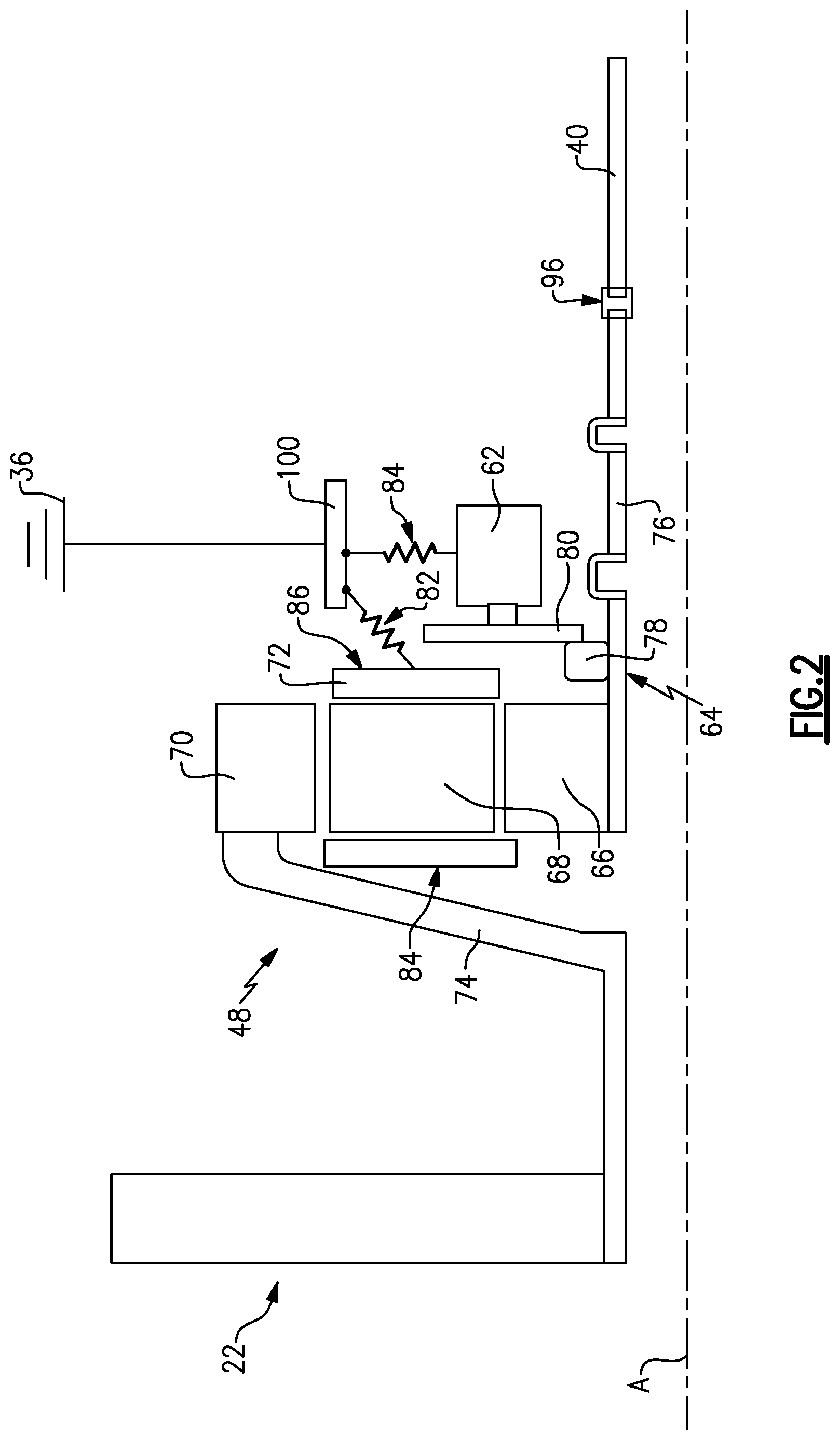 Patent US12590562 Figure 2 – Component mounting and drive in a geared turbofan architecture