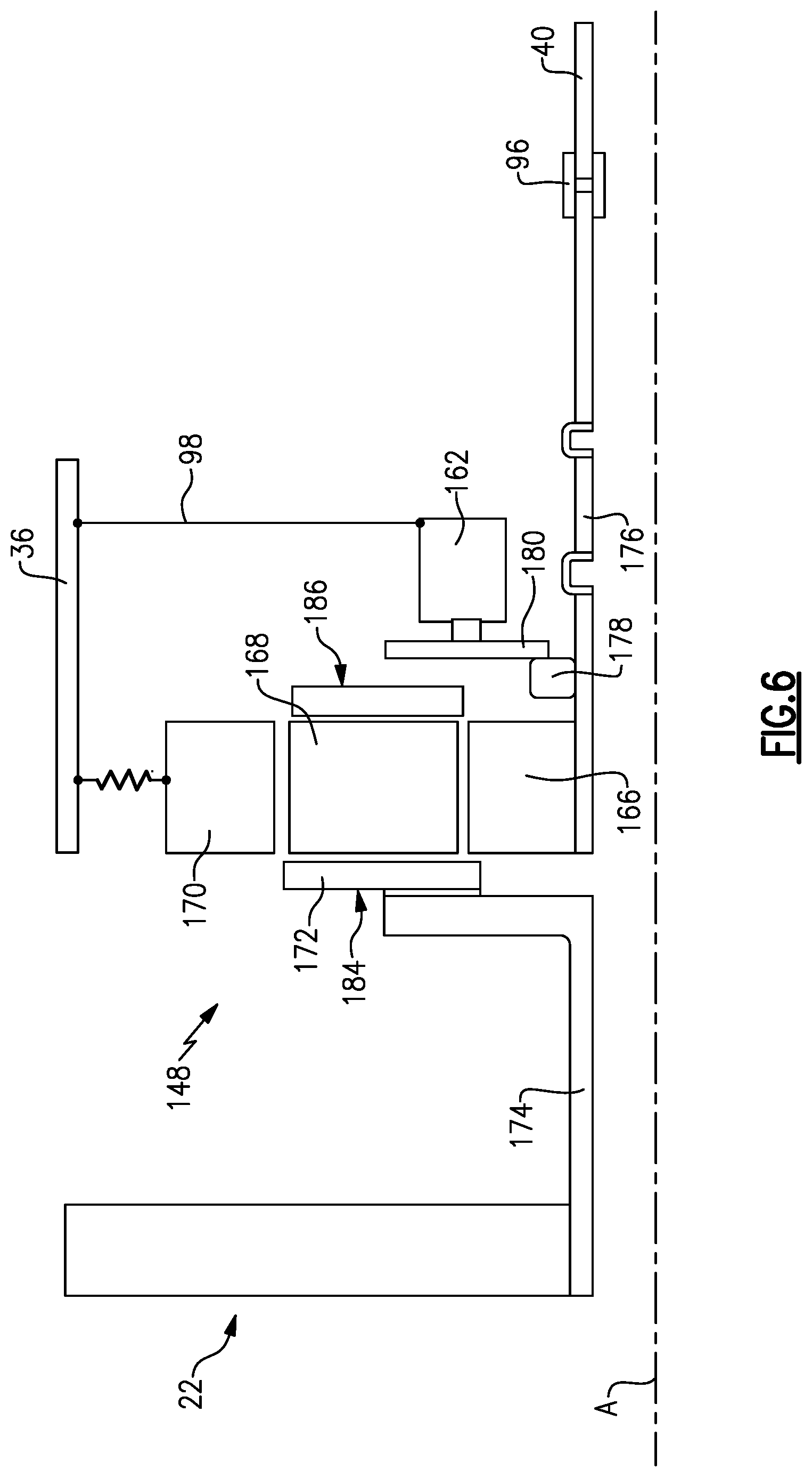 Patent US12590562 Figure 4 – Component mounting and drive in a geared turbofan architecture