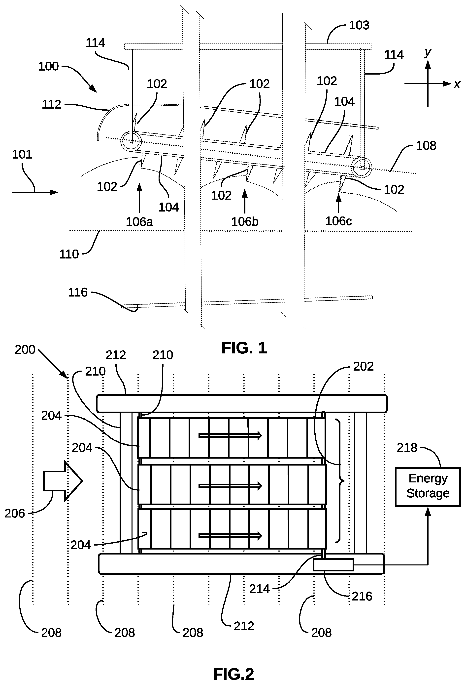 Patent US12590564 Figure 1 – Water wave energy harvester