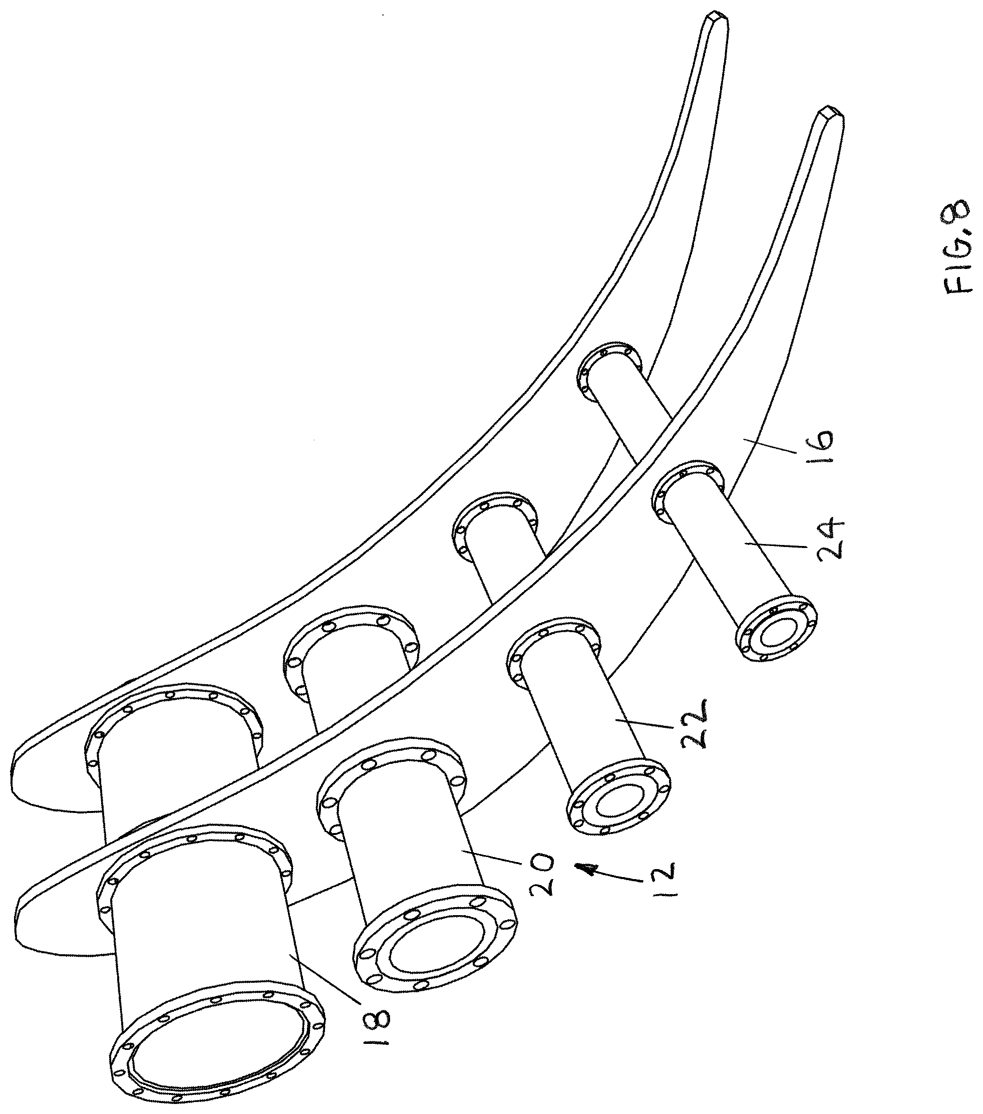 Patent US12590565 Figure 8 – Modular wind turbine blade designs