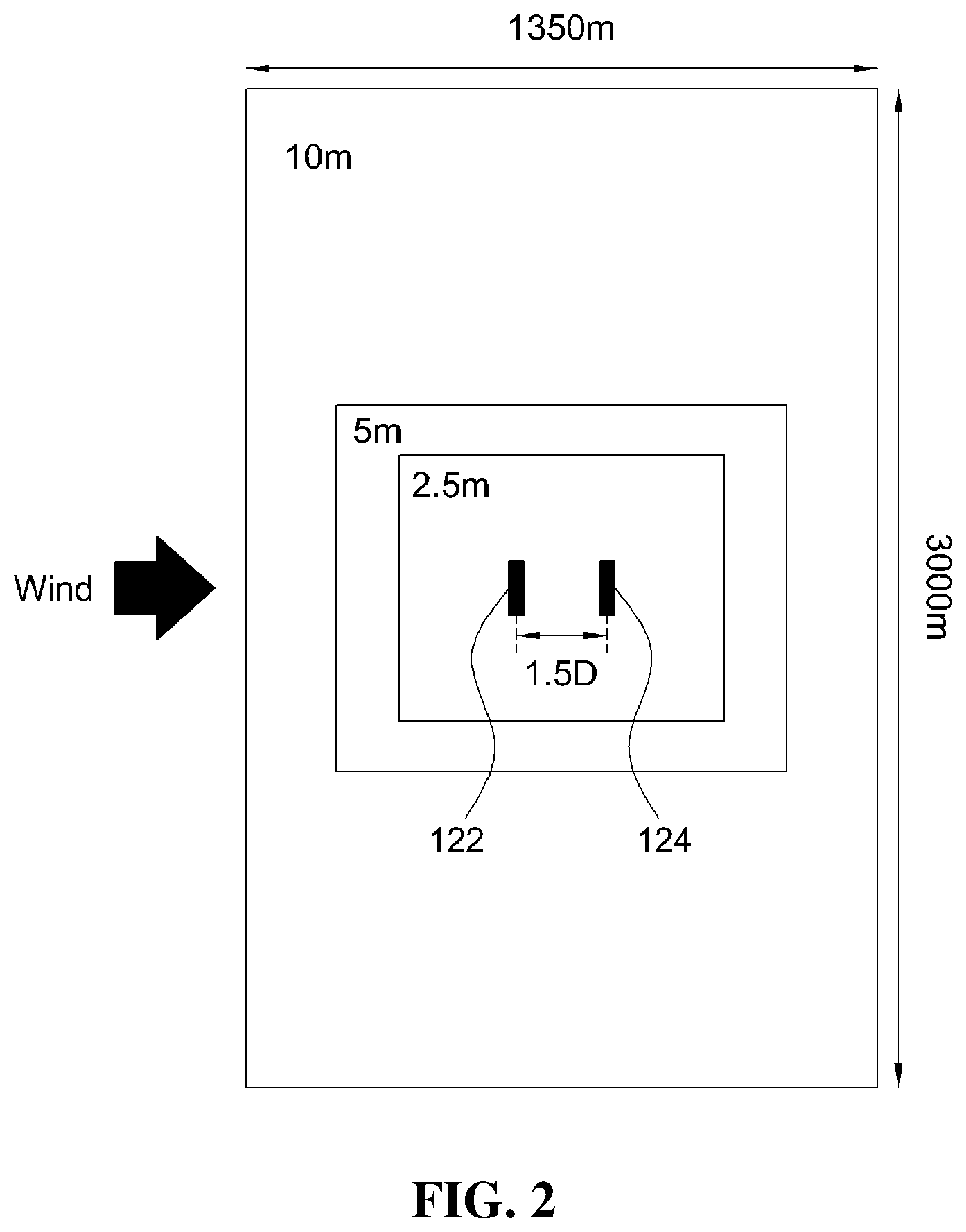 Patent US12590566 Figure 2 – Offshore wind power plant designed to reduce fatigue load of wind turbine