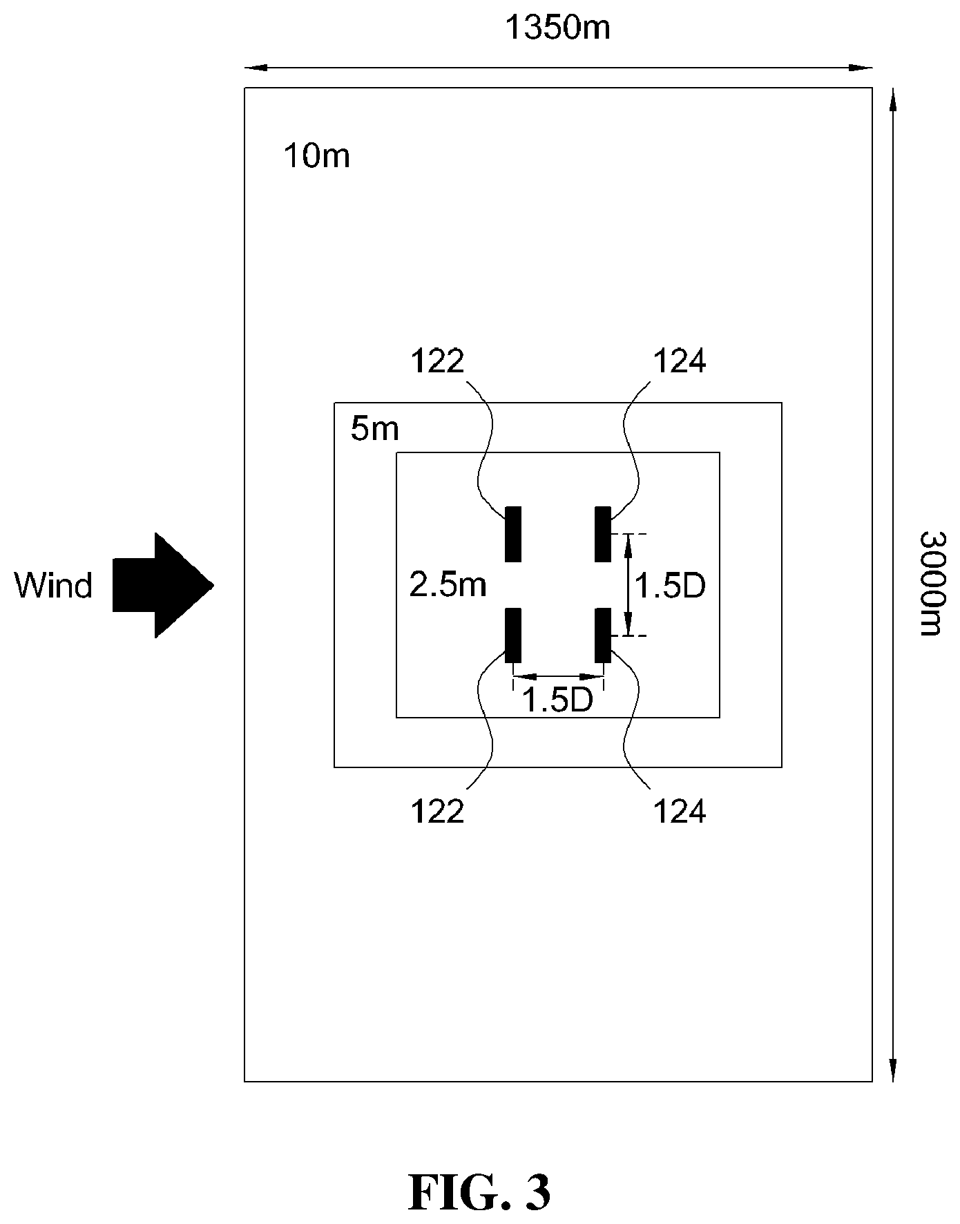 Patent US12590566 Figure 3 – Offshore wind power plant designed to reduce fatigue load of wind turbine