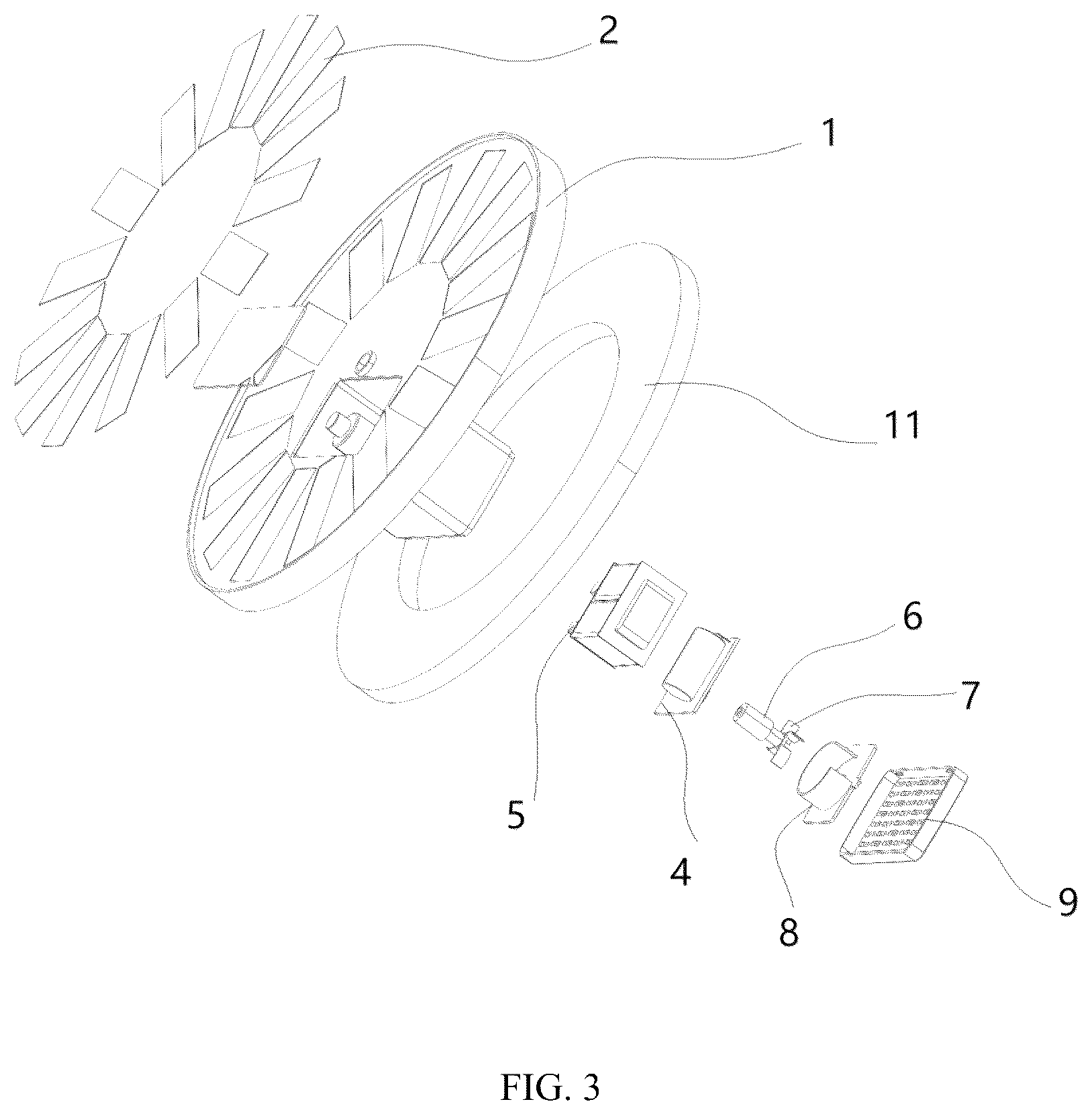Patent US12590576 Figure 3 – Integrated solar fountain, and manufacturing and assembly method therefor