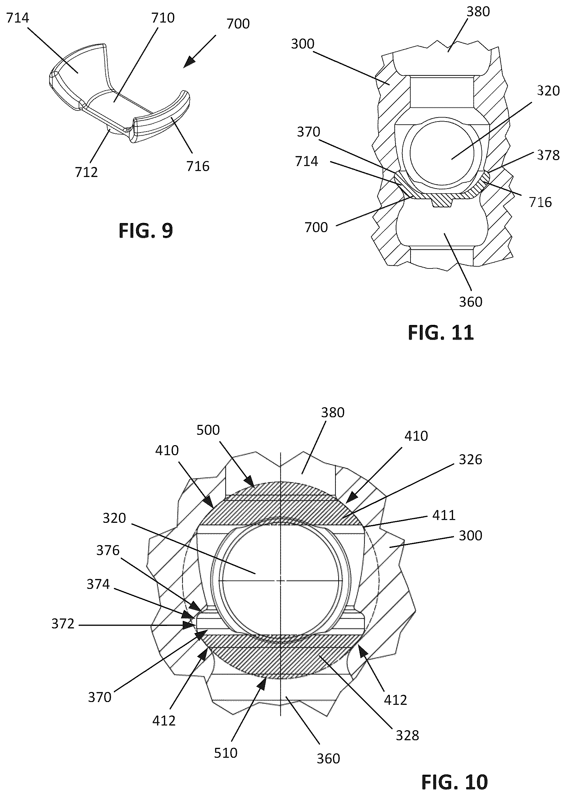 Patent US12590578 Figure 7 – Fluid end with transition surface geometry