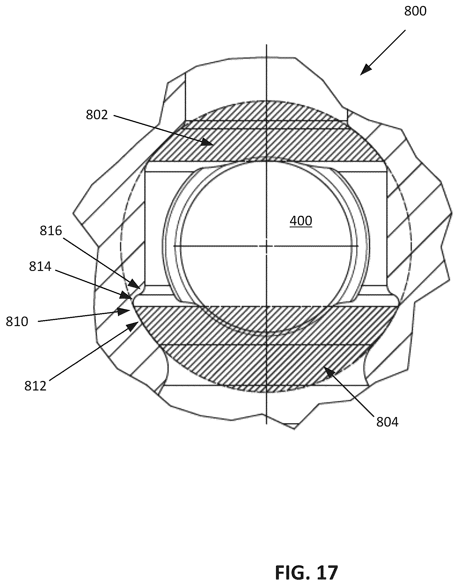 Patent US12590578 Figure 12 – Fluid end with transition surface geometry
