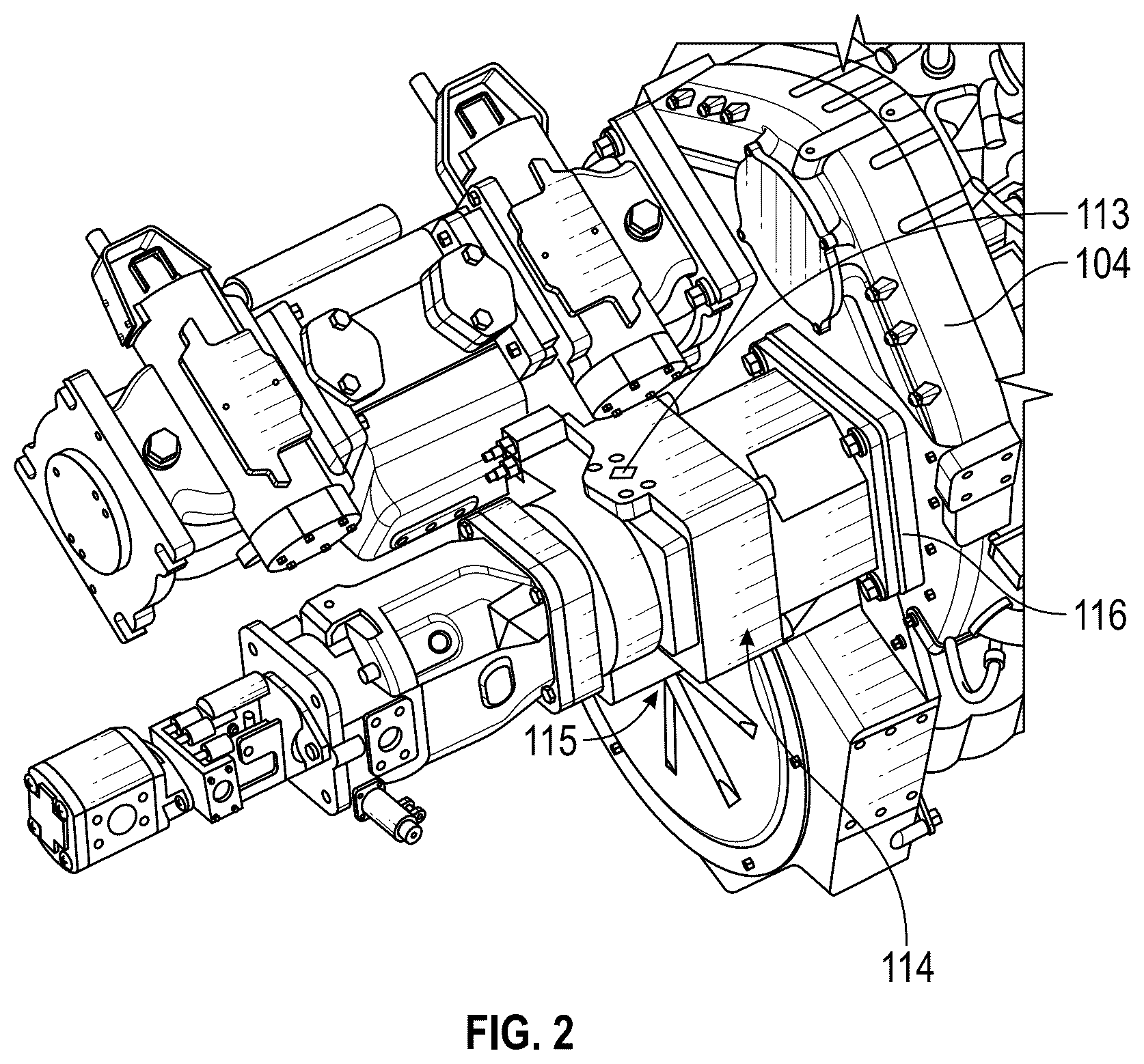Patent US12590580 Figure 2 – Pump mounting flange