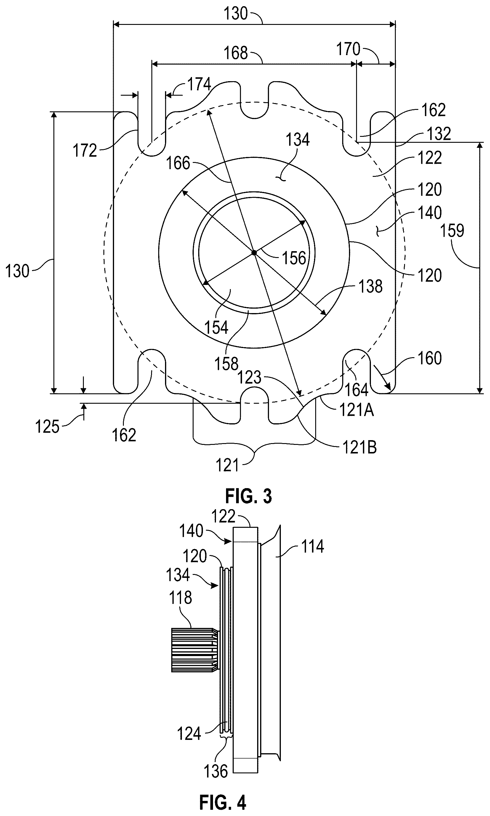 Patent US12590580 Figure 3 – Pump mounting flange