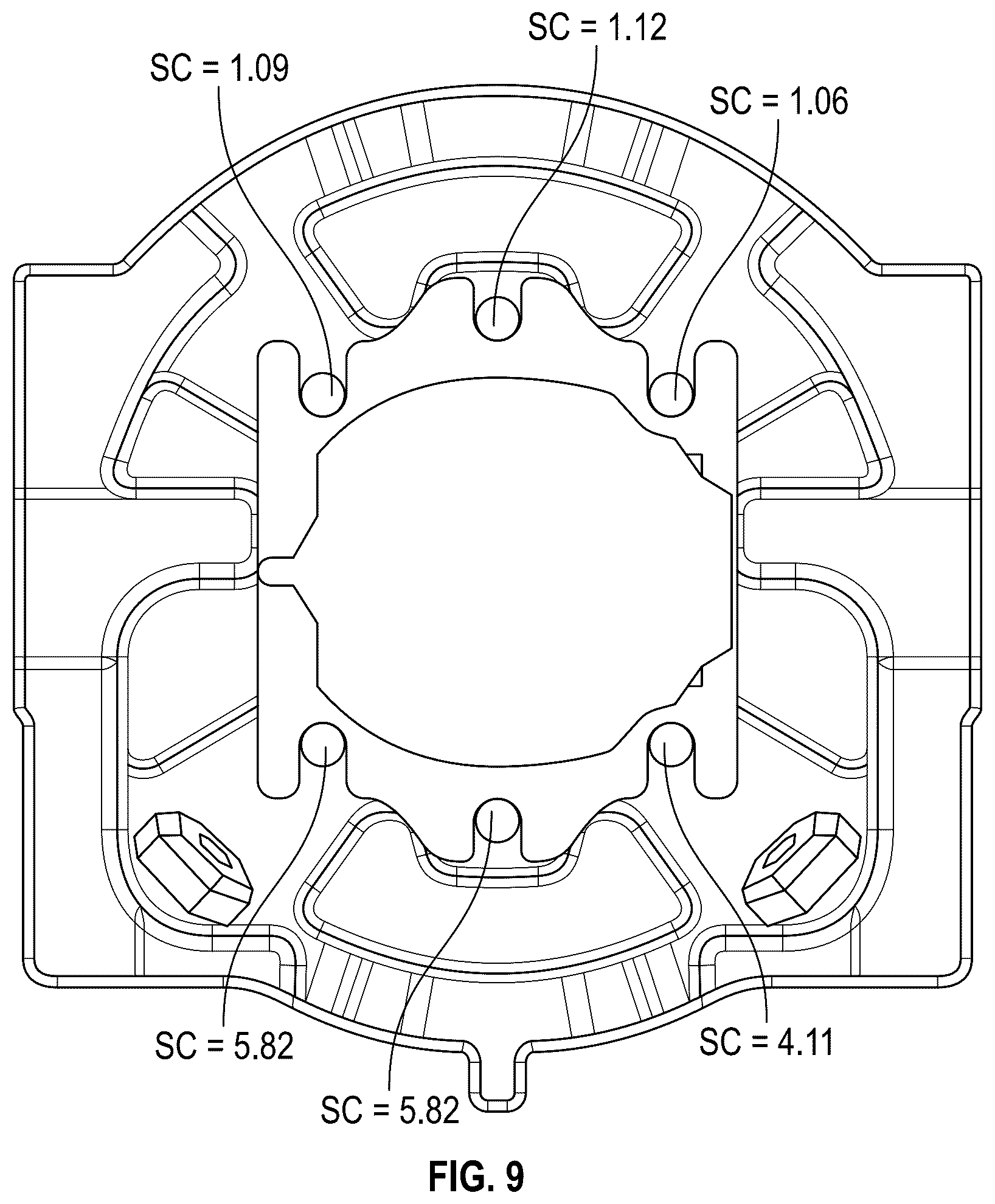 Patent US12590580 Figure 7 – Pump mounting flange