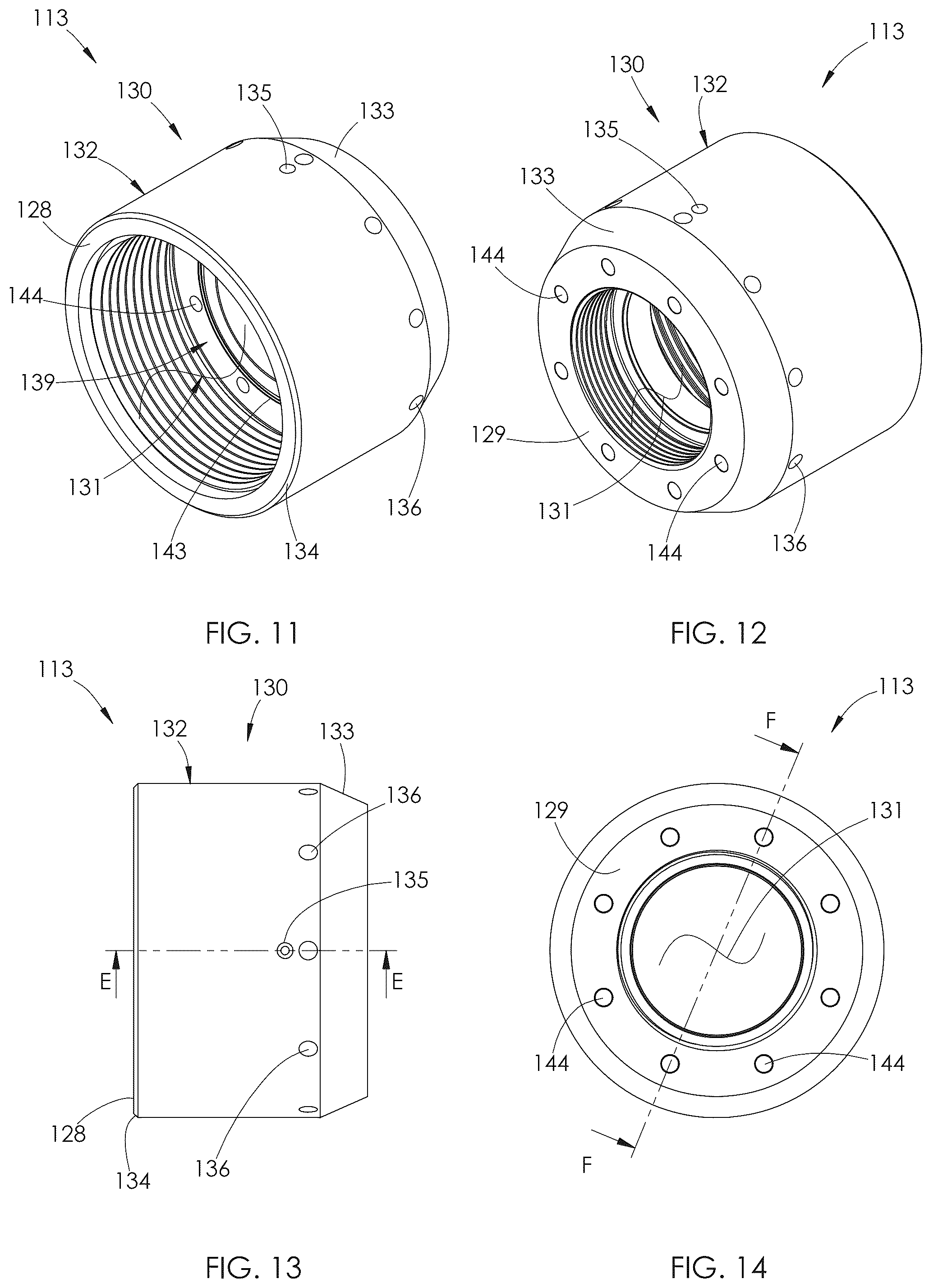 Patent US12590581 Figure 10 – Fluid end with threaded dynamic section