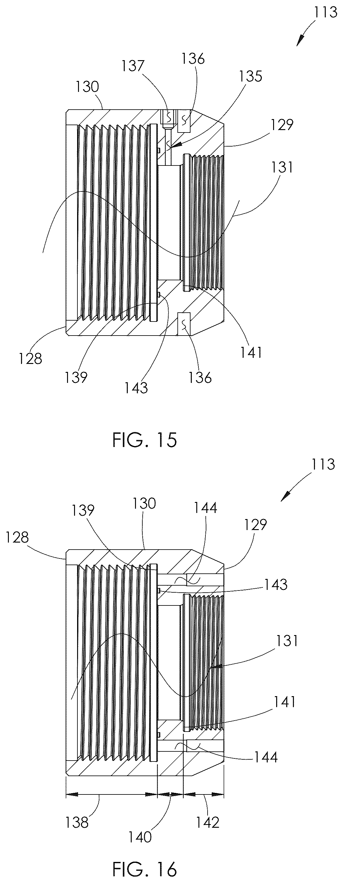 Patent US12590581 Figure 11 – Fluid end with threaded dynamic section