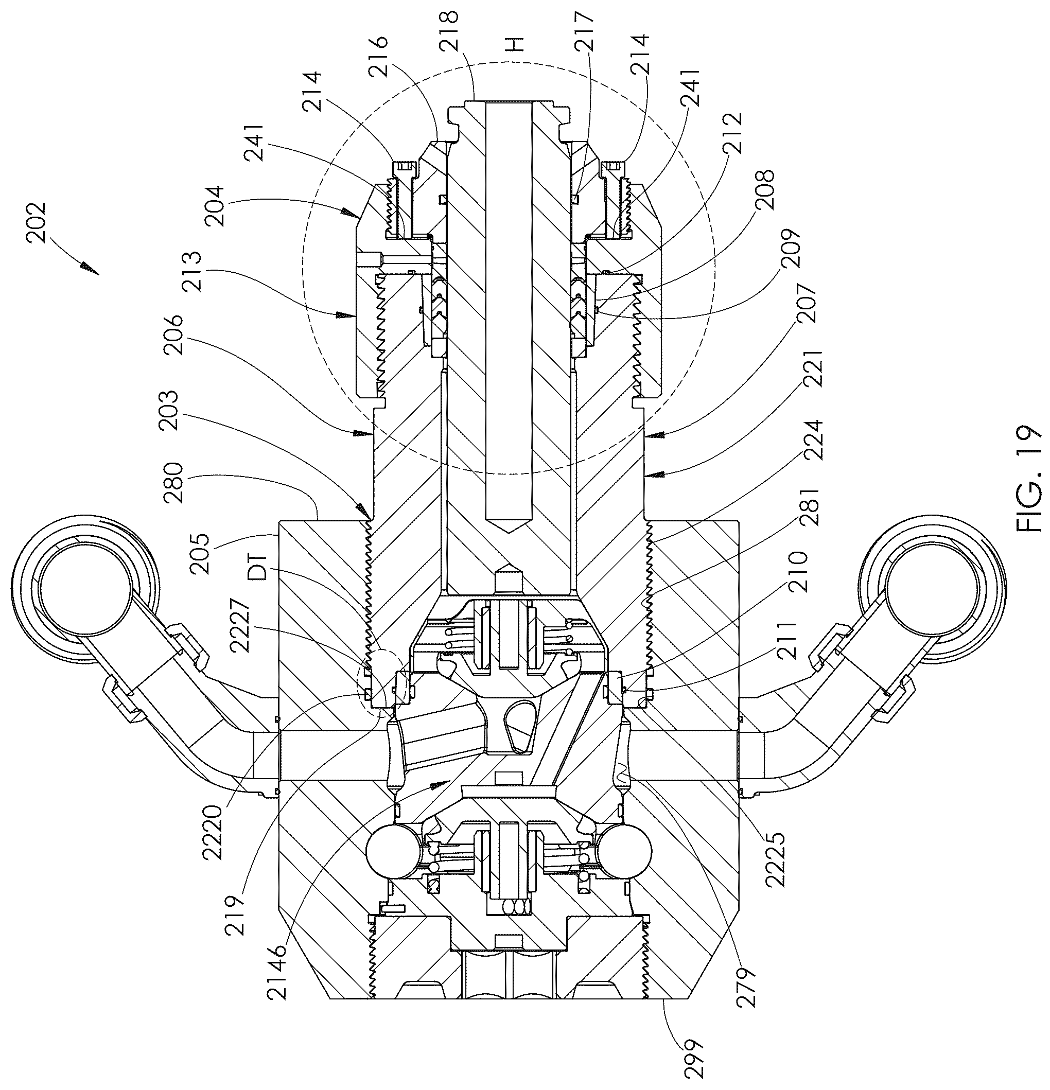 Patent US12590581 Figure 14 – Fluid end with threaded dynamic section