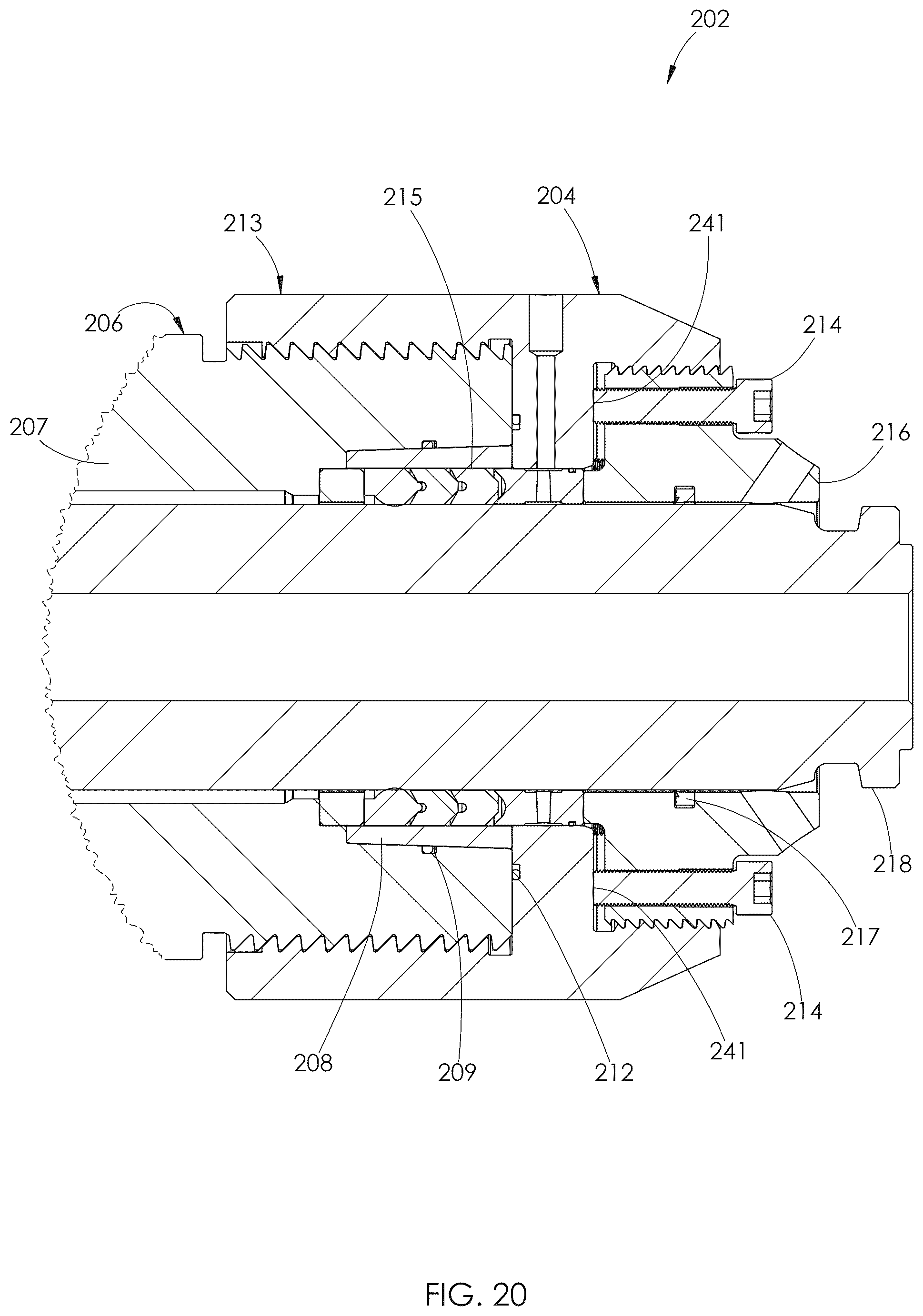 Patent US12590581 Figure 15 – Fluid end with threaded dynamic section