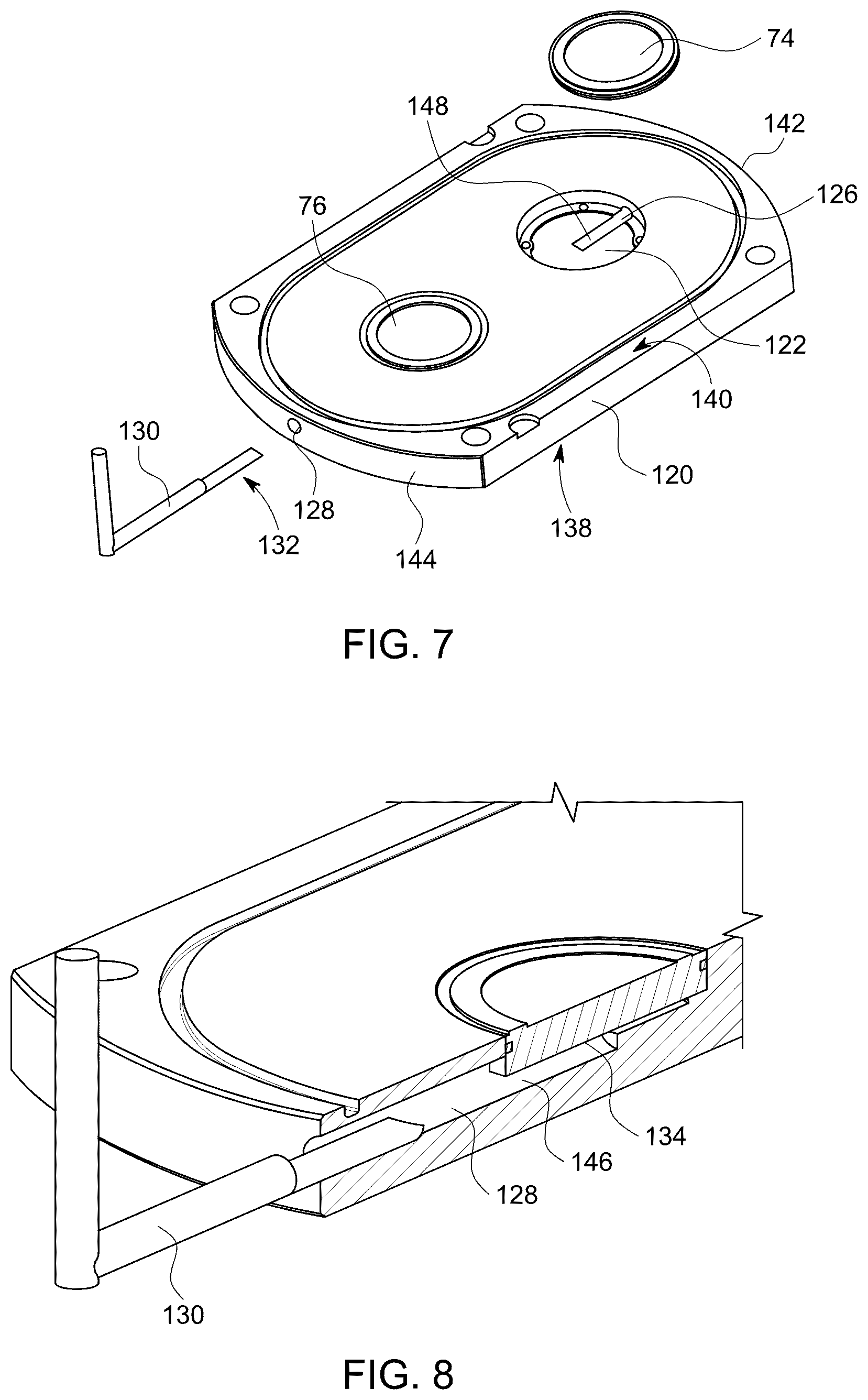 Patent US12590582 Figure 6 – Rotary pump with rotor bearing cap
