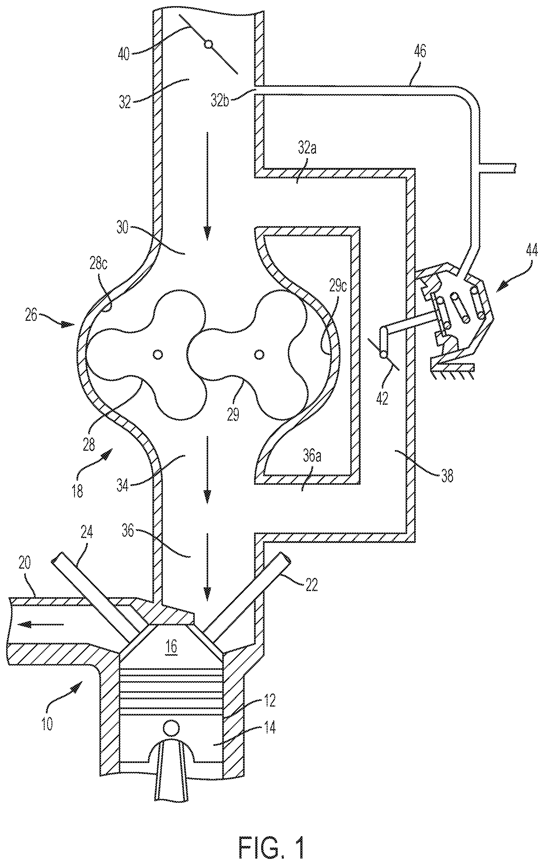 Patent US12590585 — Cartridge style front cover and coupling cavity sleeve for automotive supercharger — Figure 1