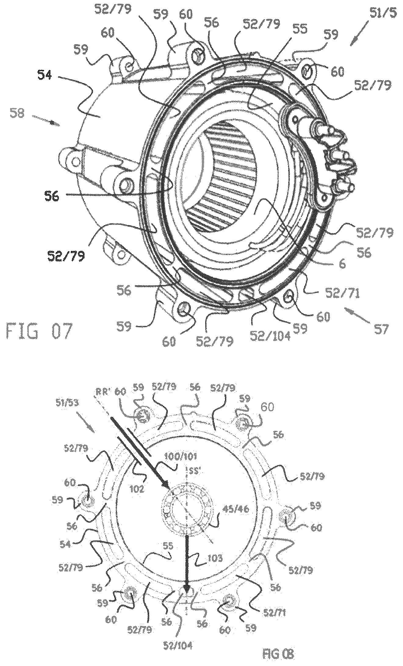 Patent US12590586 Figure 5 – Compressor assembly comprising a motor driving one or more compressor rotors and method for fabricating a housing part of such a compressor assembly