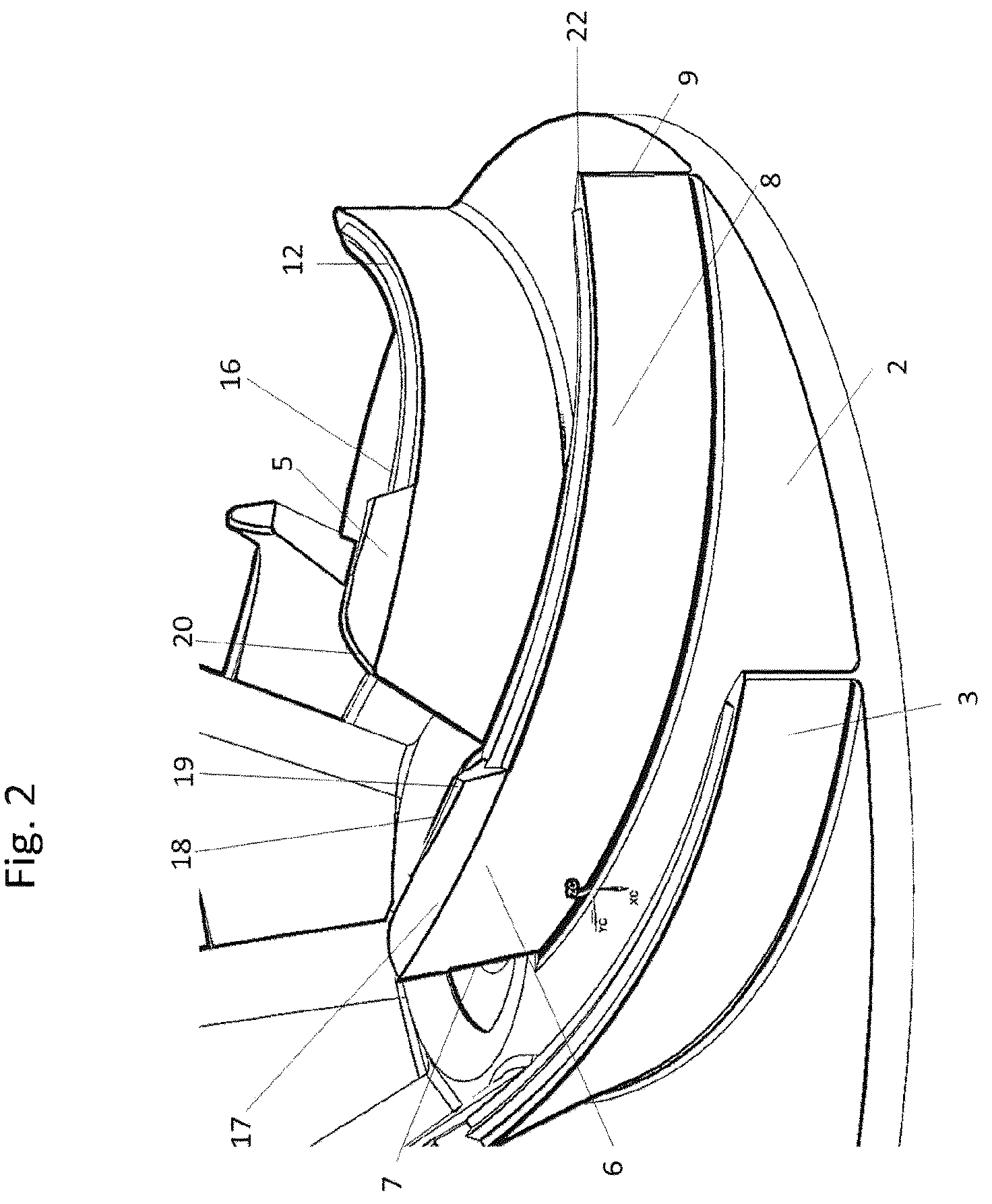 Patent US12590588 Figure 2 – Impeller having a toothing in the cover plate