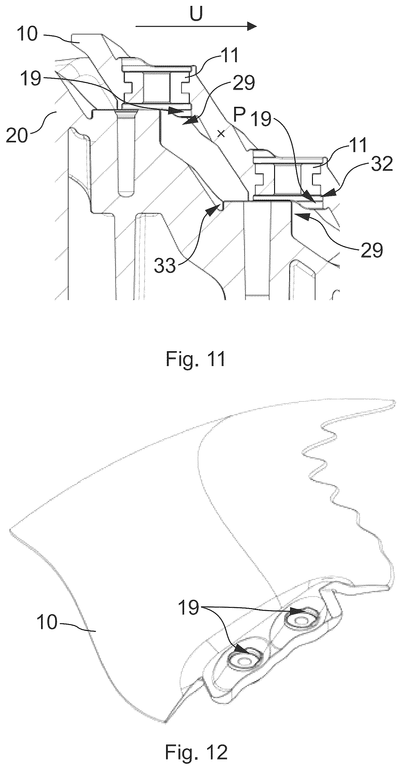 Patent US12590591 Figure 7 – Multipart fan wheel with a fan wheel hub and a plurality of fan wheel blades formed separately therefrom