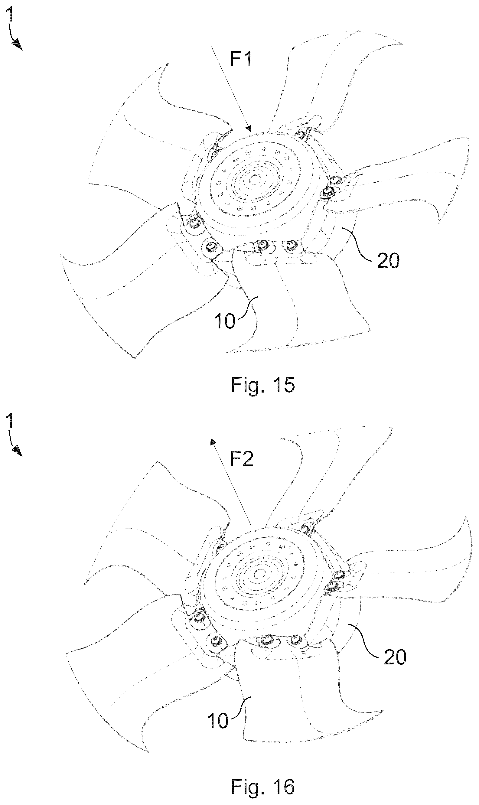 Patent US12590591 Figure 9 – Multipart fan wheel with a fan wheel hub and a plurality of fan wheel blades formed separately therefrom