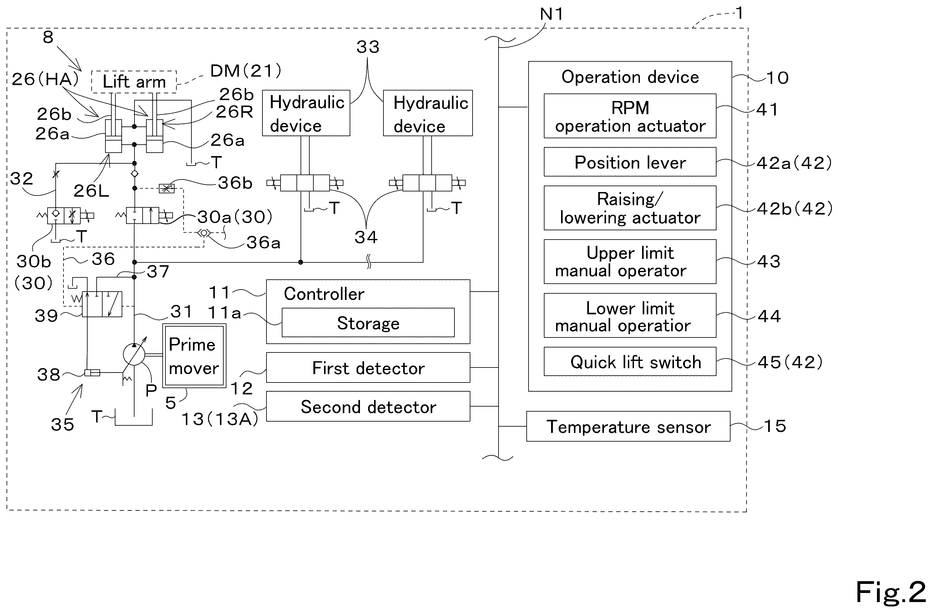 Patent US12590596 Figure 2 – Working machine and control method therefor
