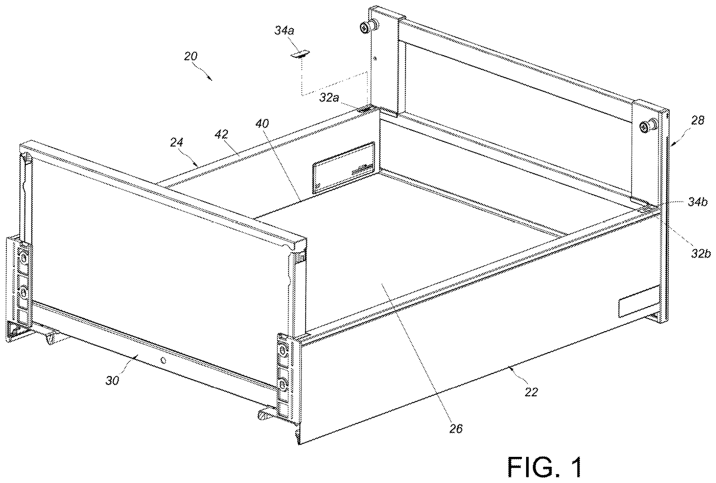 Patent US12590600 Figure 1 – Furniture and furniture part assembly thereof
