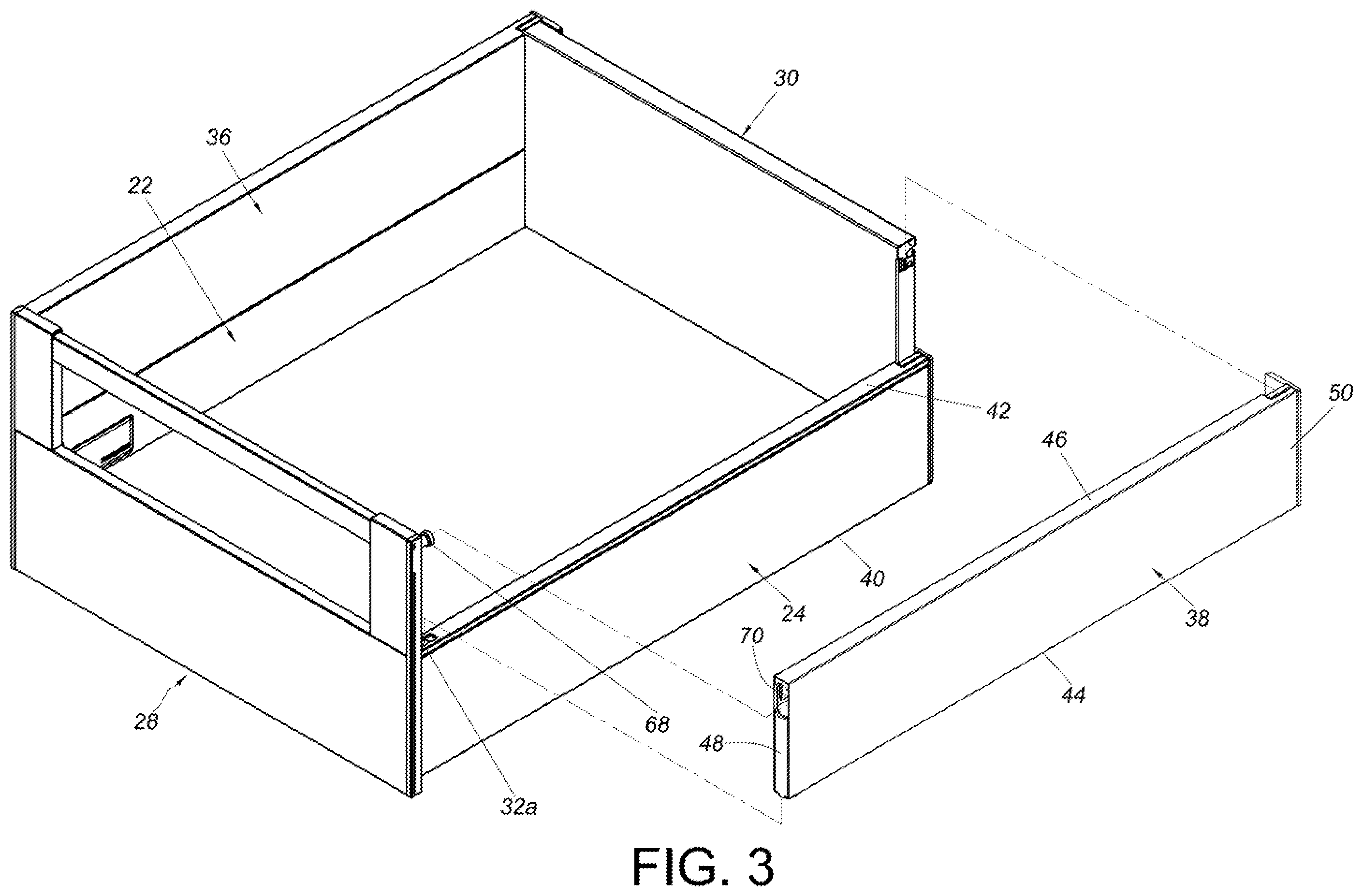 Patent US12590600 Figure 3 – Furniture and furniture part assembly thereof