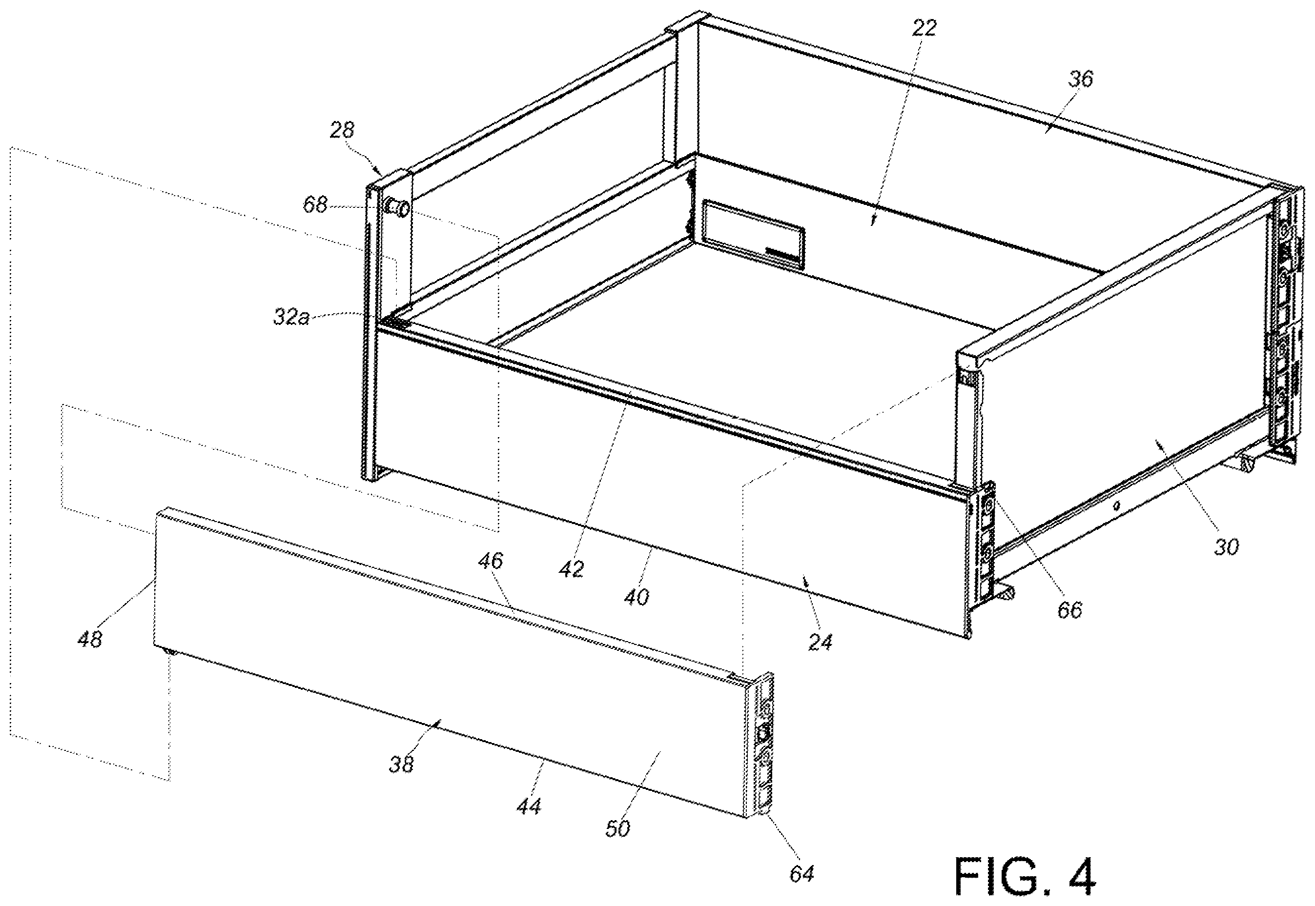Patent US12590600 Figure 4 – Furniture and furniture part assembly thereof