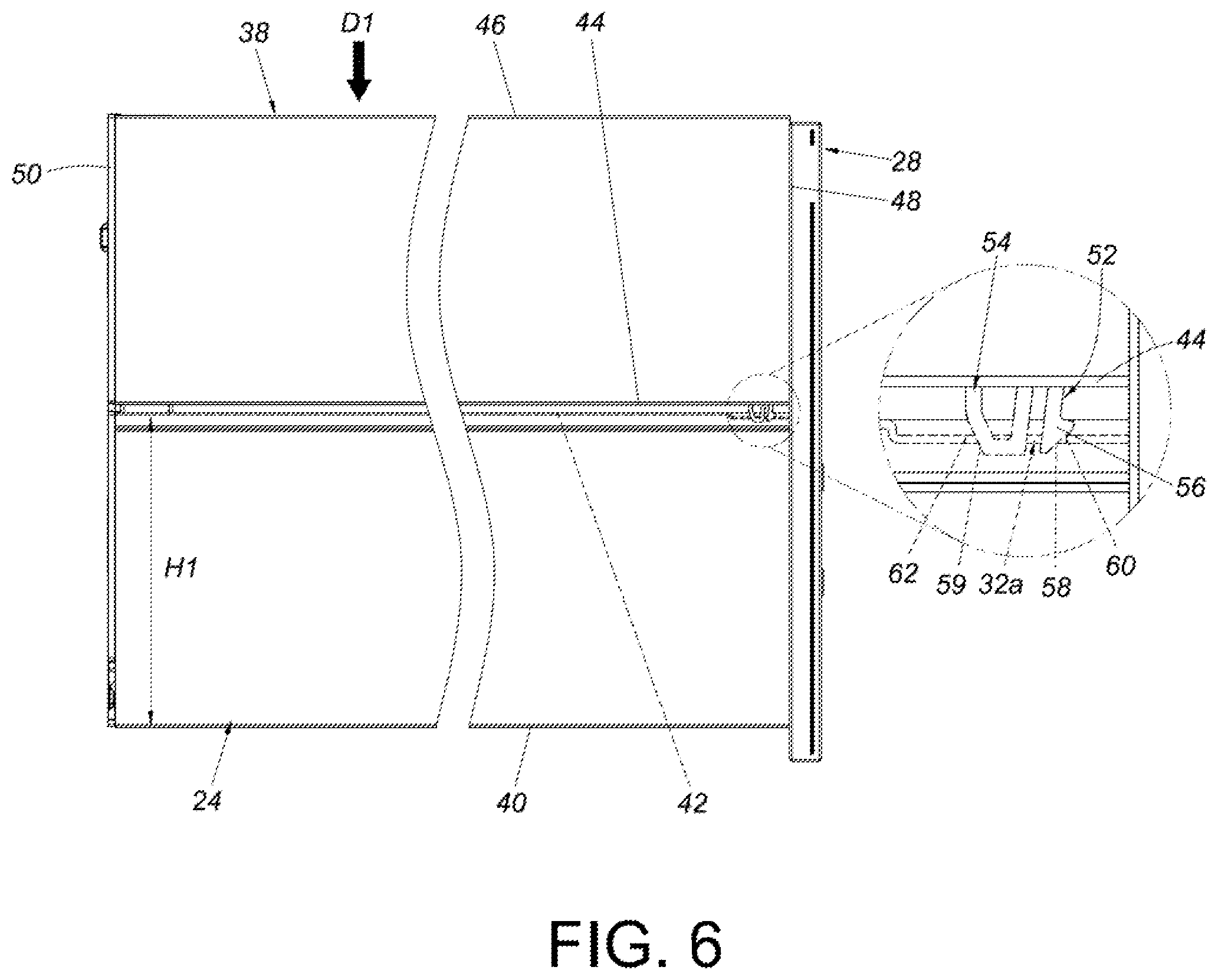 Patent US12590600 Figure 6 – Furniture and furniture part assembly thereof