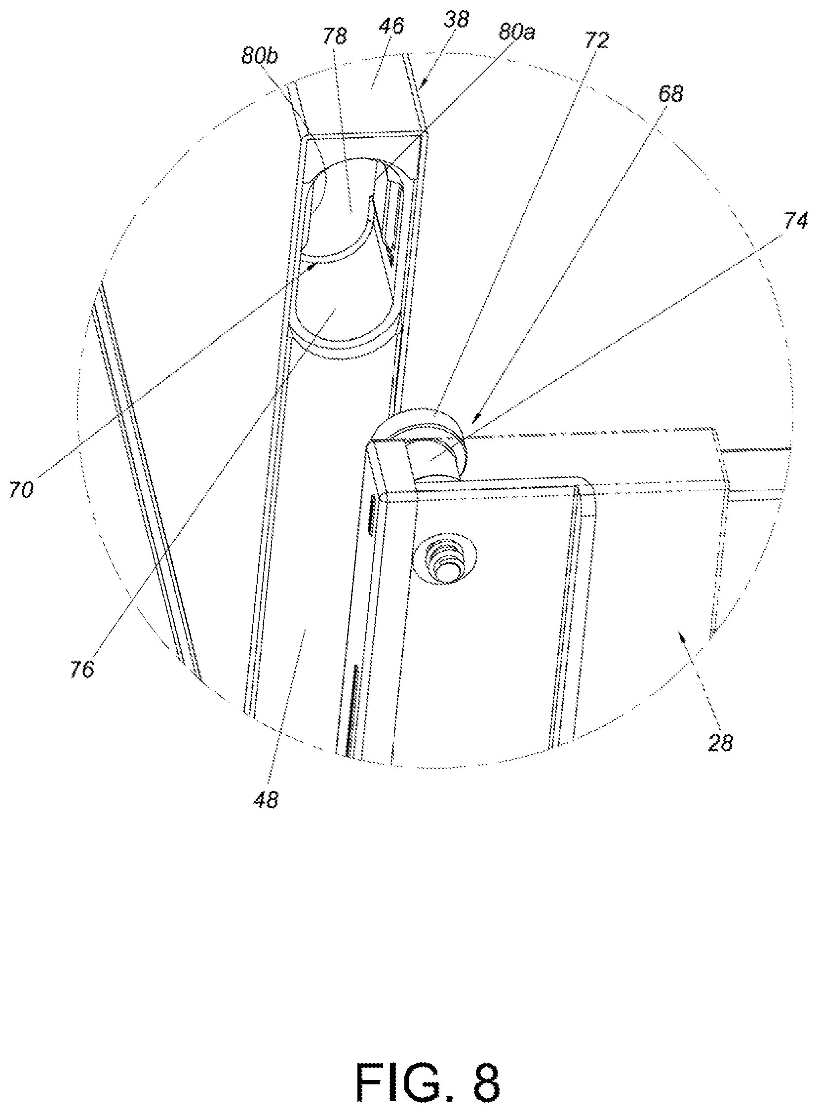 Patent US12590600 Figure 8 – Furniture and furniture part assembly thereof