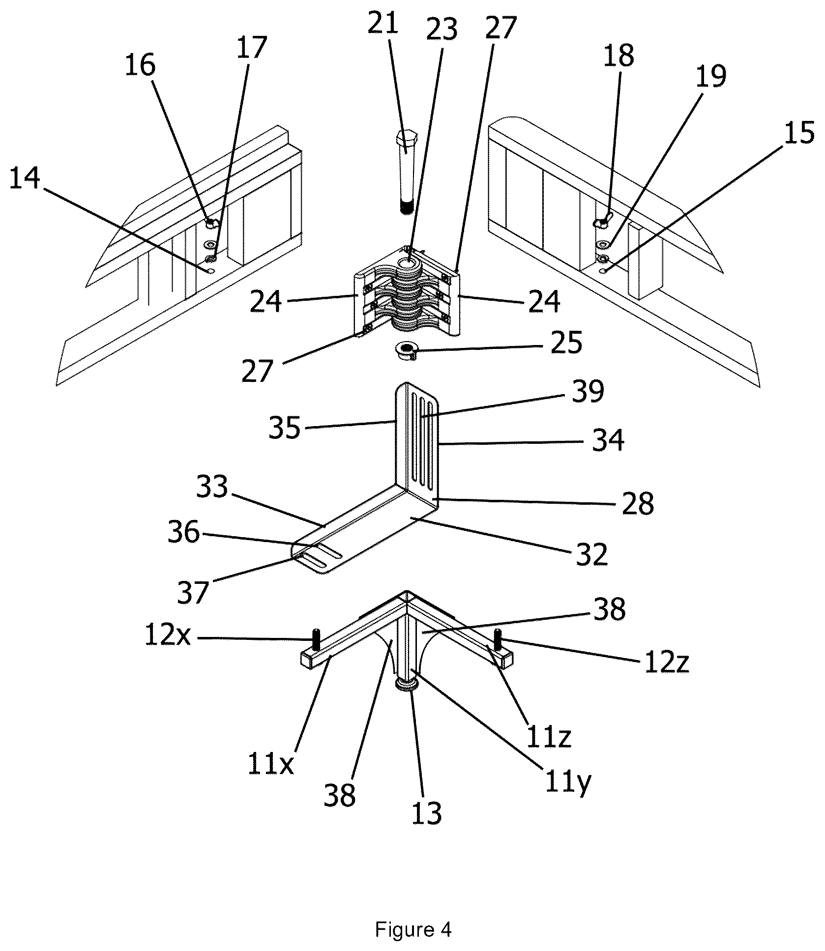 Patent US12590601 Figure 3 – Mattress support assembly