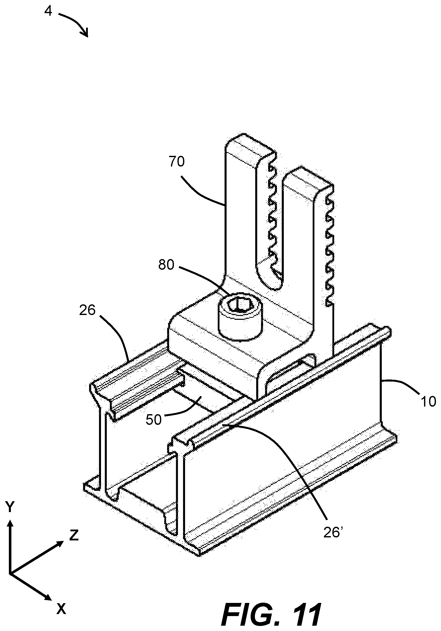 Patent US12590602 Figure 12 – Trim attachment assembly for mounting solar panel equipment