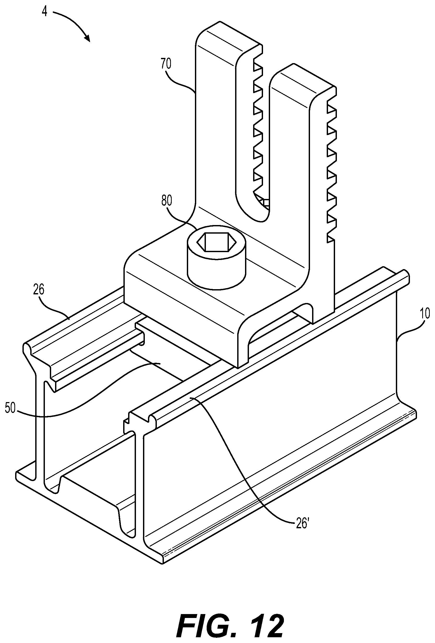 Patent US12590602 Figure 13 – Trim attachment assembly for mounting solar panel equipment