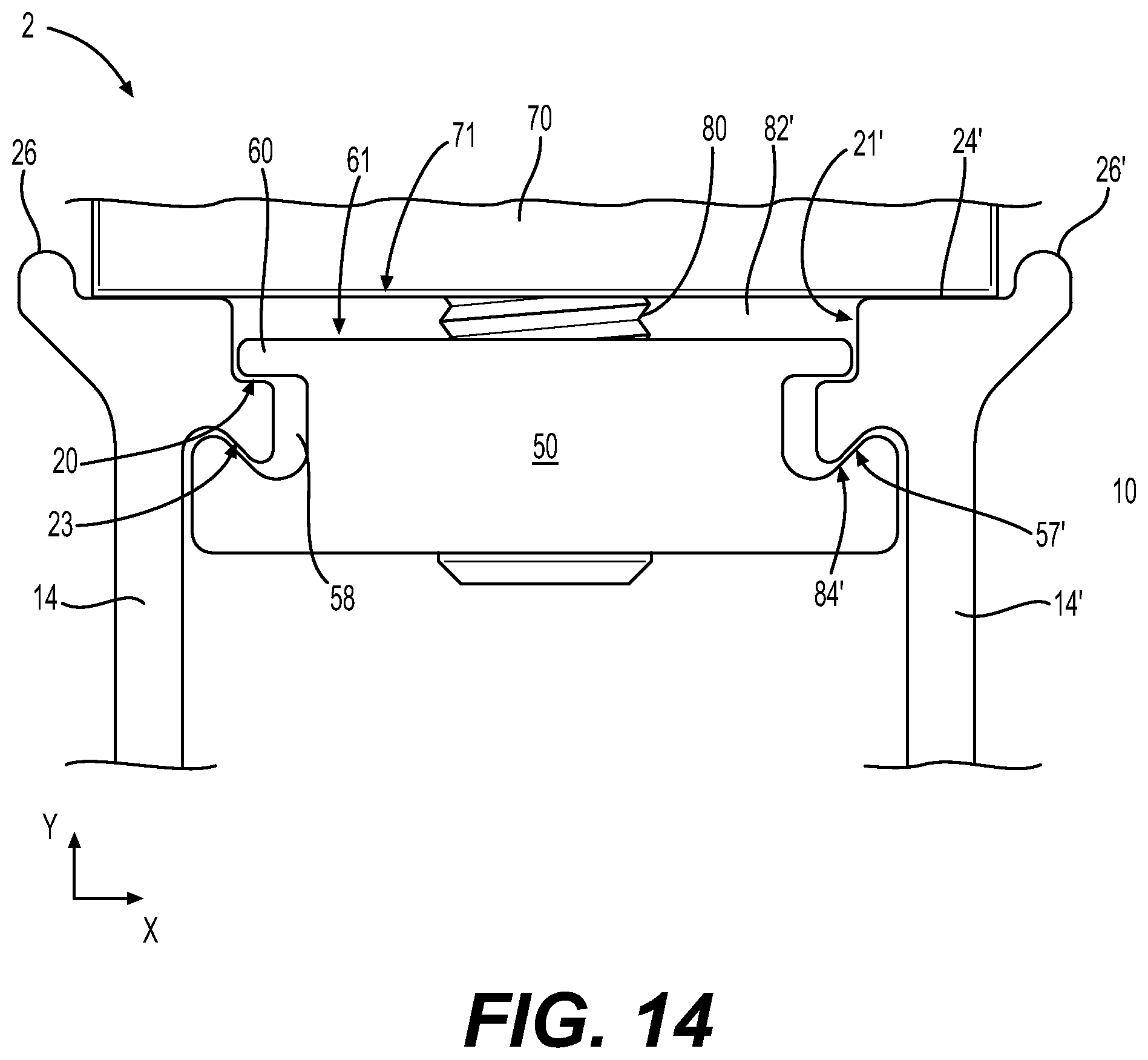 Patent US12590602 Figure 15 – Trim attachment assembly for mounting solar panel equipment
