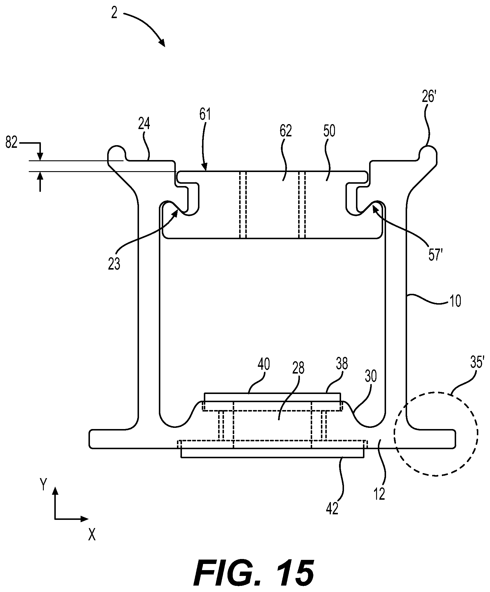 Patent US12590602 Figure 16 – Trim attachment assembly for mounting solar panel equipment