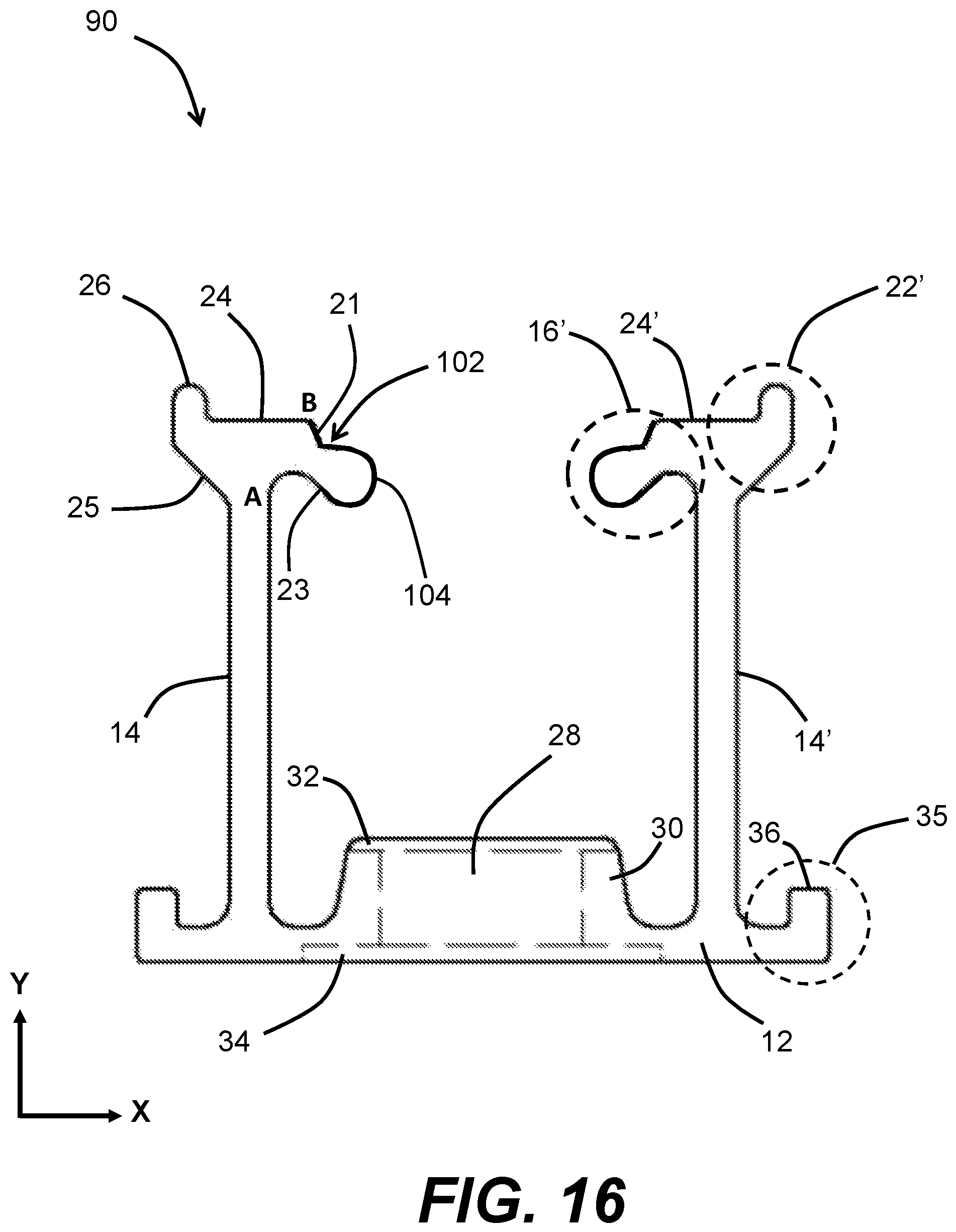 Patent US12590602 Figure 17 – Trim attachment assembly for mounting solar panel equipment