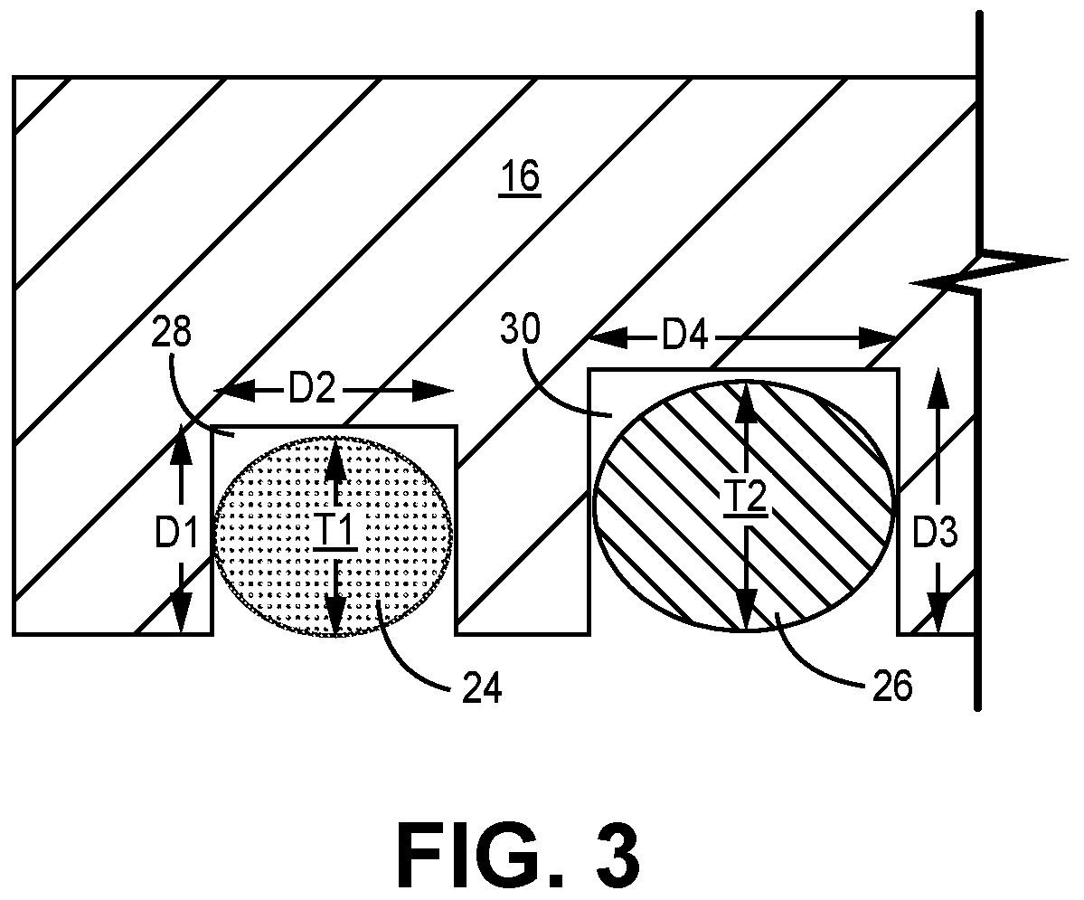 Patent US12590603 Figure 3 – Journal bearing hybrid dampening for increased temperature range