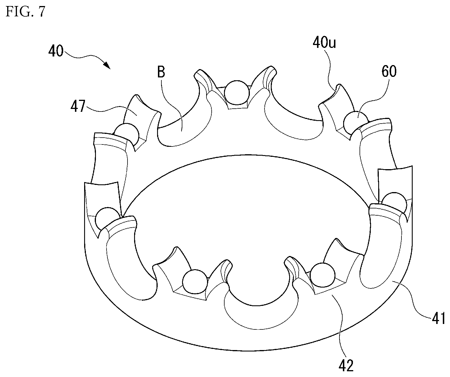 Patent US12590606 Figure 4 – Rolling bearing, rotation device, and method for manufacturing rolling bearing