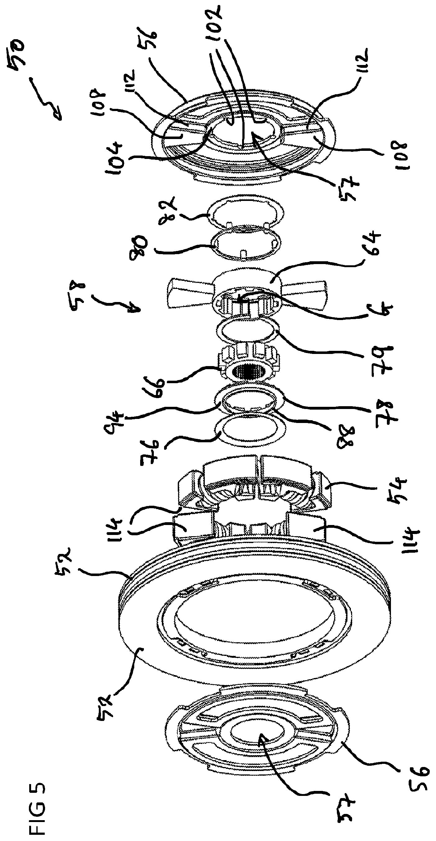 Patent US12590609 Figure 5 – Clutch assembly