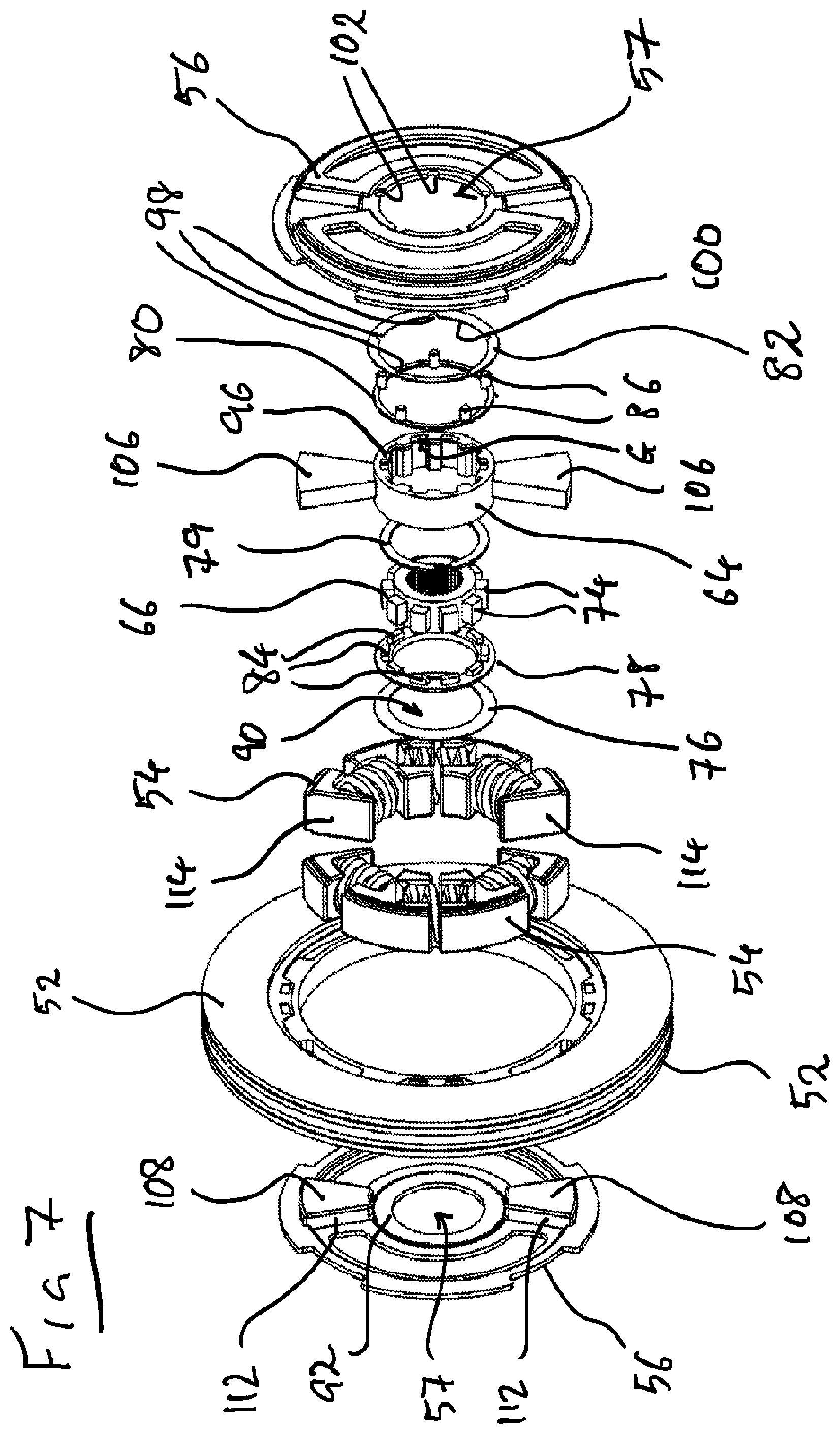 Patent US12590609 Figure 7 – Clutch assembly