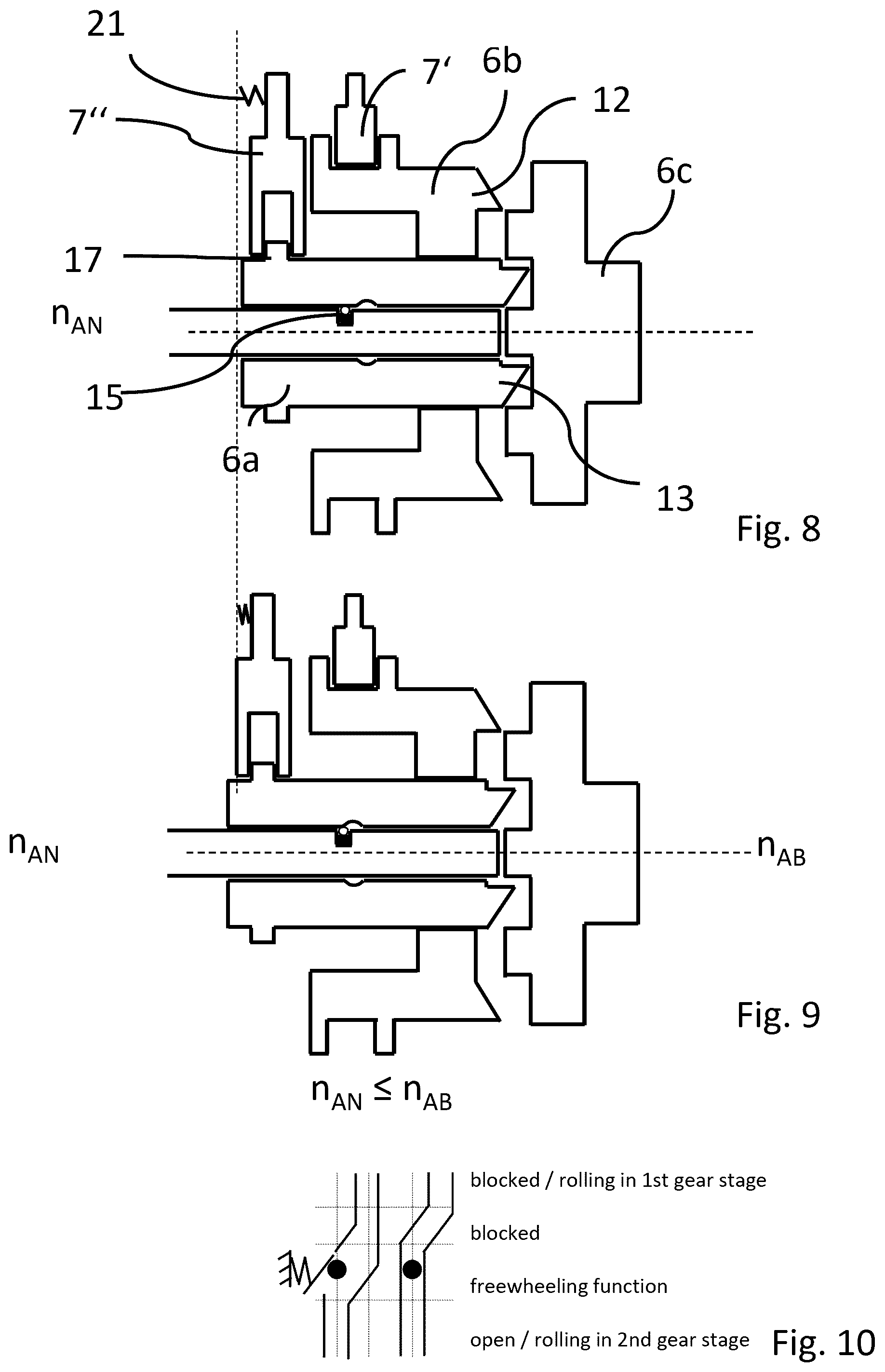 Patent US12590610 Figure 4 – Jaw clutch having a freewheeling function, and drive assembly