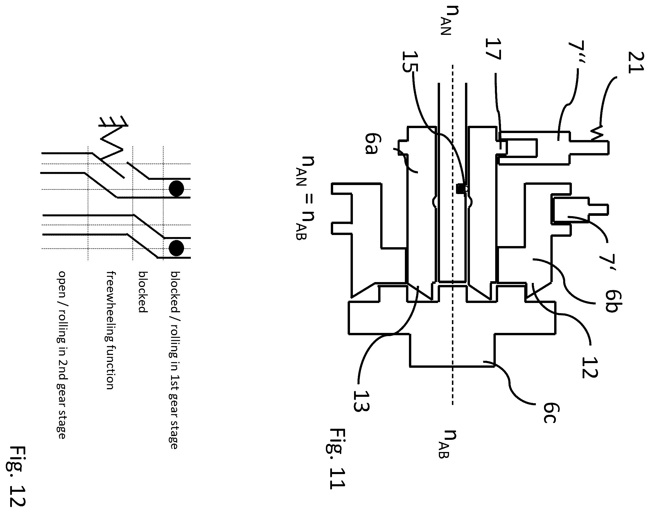 Patent US12590610 Figure 5 – Jaw clutch having a freewheeling function, and drive assembly