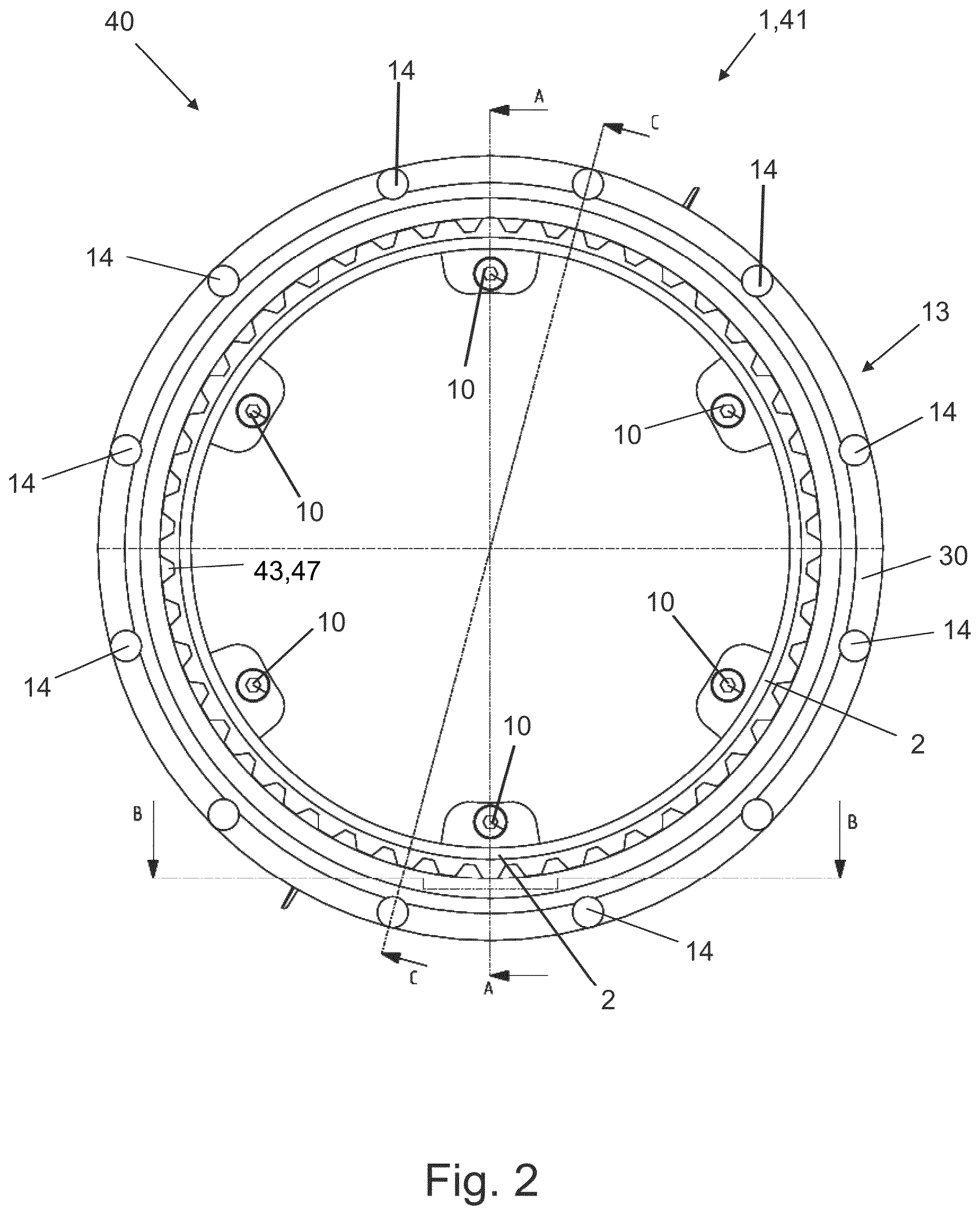 Patent US12590612 Figure 2 – Multi-piston disengagement system for a brake device of a vehicle, brake device for a vehicle having a multi-piston disengagement system, and transmission arrangement for a vehicle having the brake device