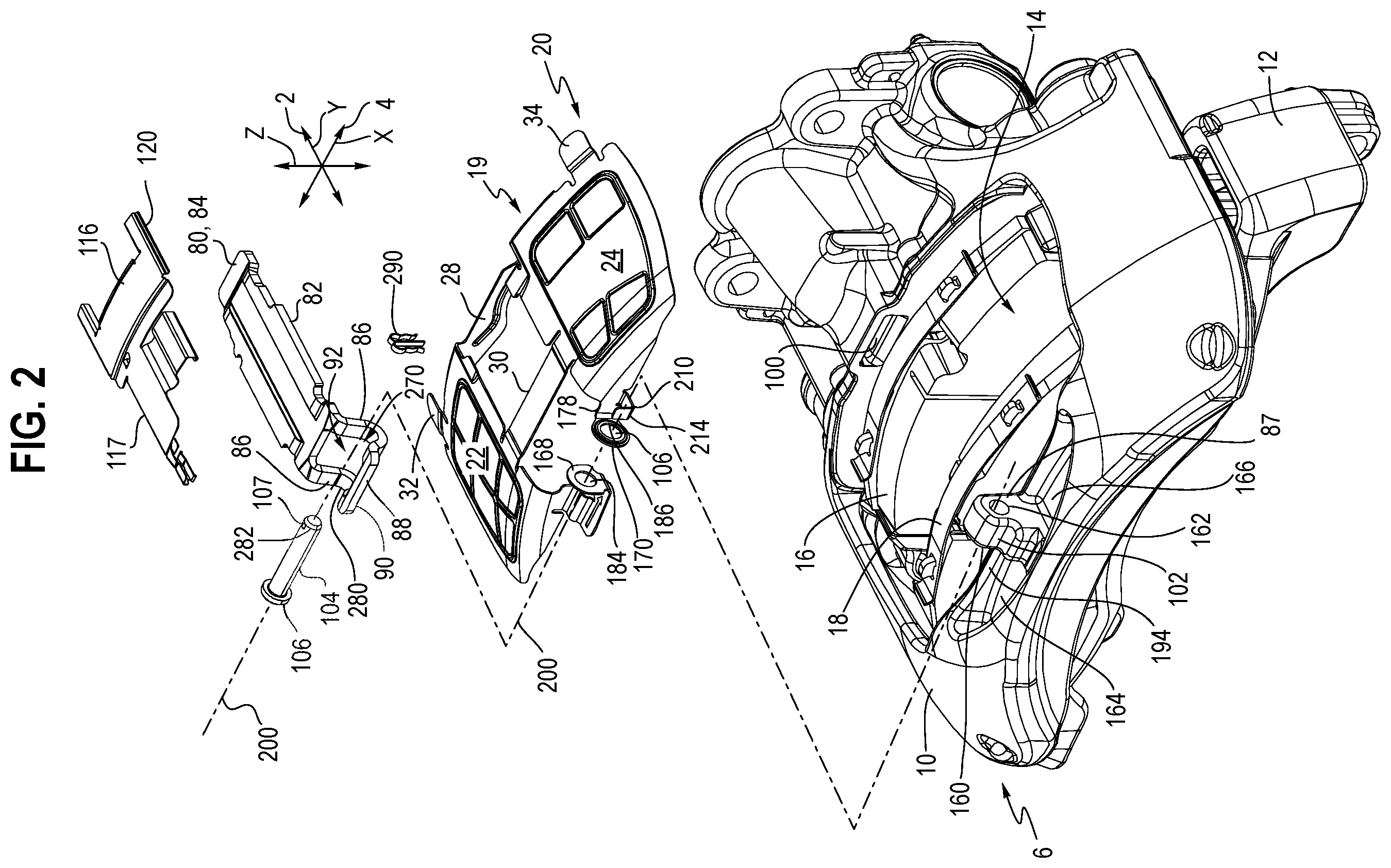 Patent US12590613 Figure 3 – Pad shield for disc brake system and methods for the use and assembly thereof